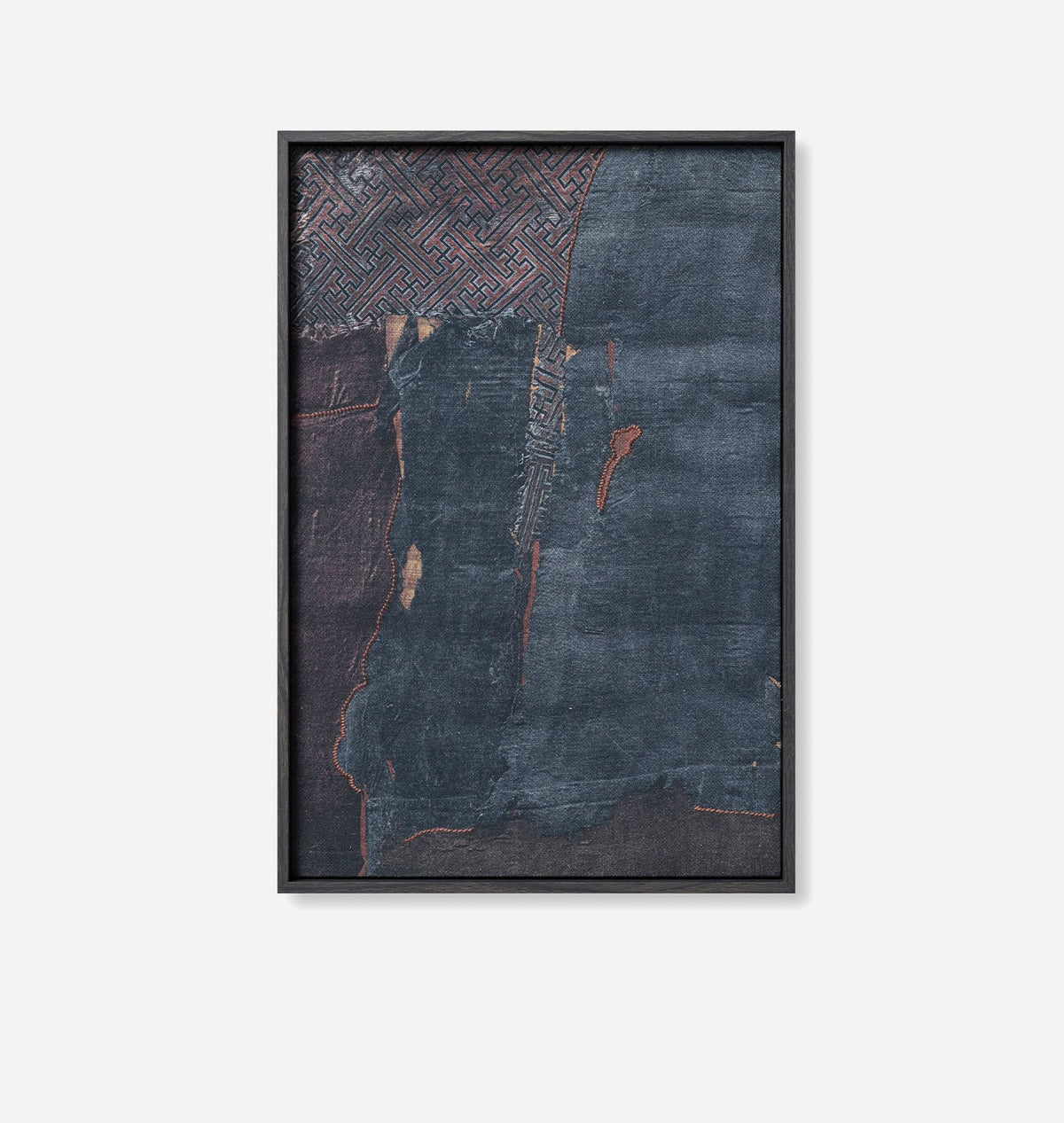 Amber Interiors - Rafael Blue / Black 21" x 31" Wall Art