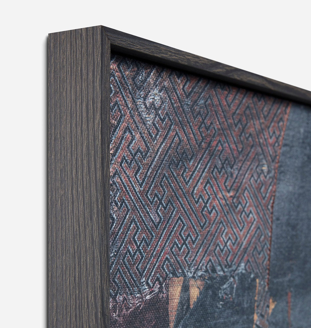 Amber Interiors - Rafael Blue / Black 21" x 31" Wall Art