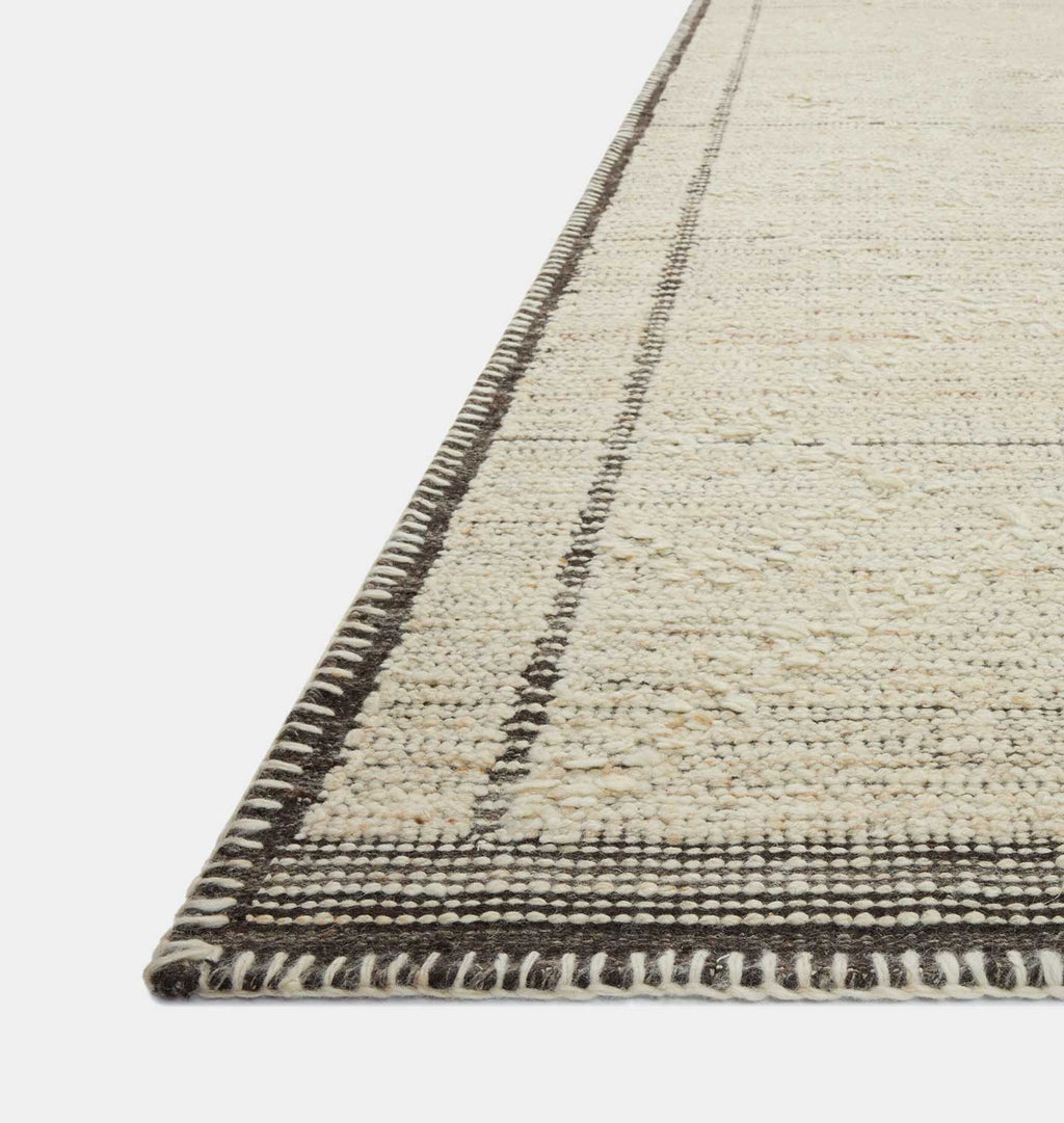 Amber Interiors - Bowie BOE - 01 Ivory / Mocha Rug