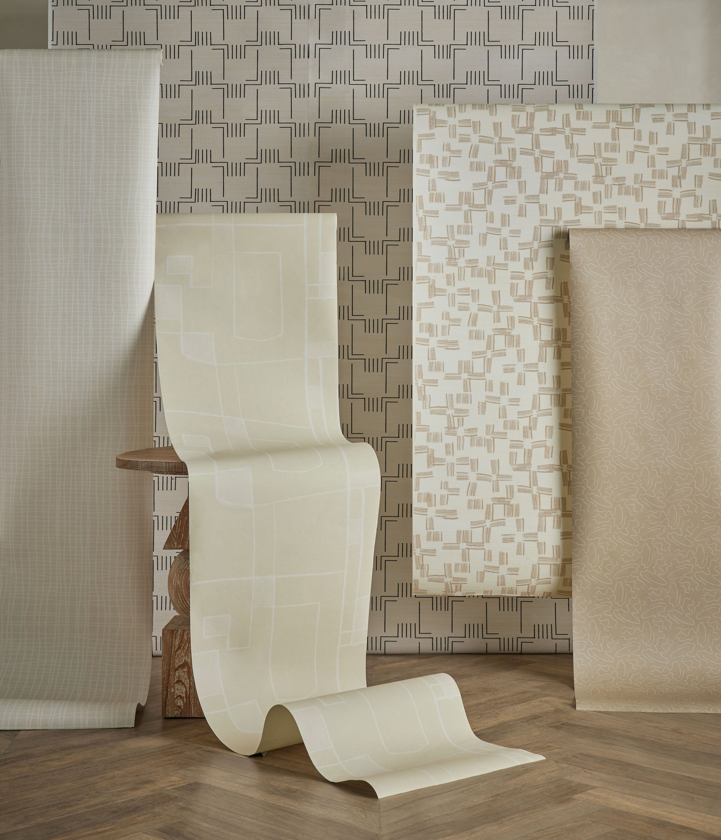 Lulu and Georgia - Crossmarks Grasscloth Wallpaper by Élan Byrd