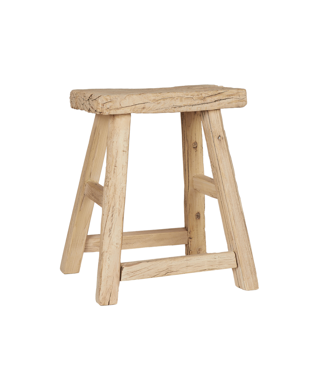Olive Ateliers - Elm Wood Stool - Bleached