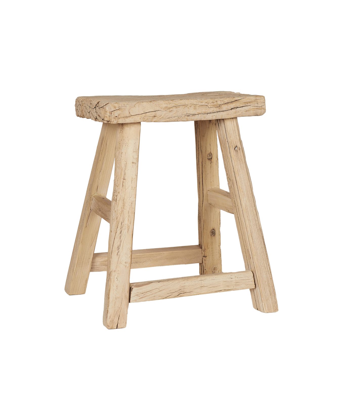Olive Ateliers - Elm Wood Stool - Bleached
