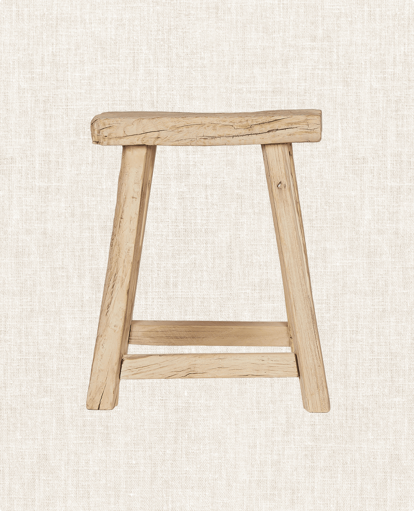 Olive Ateliers - Elm Wood Stool - Bleached