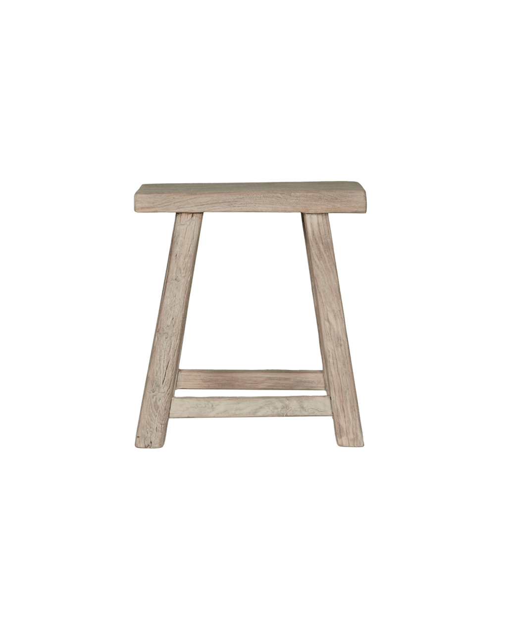 Olive Ateliers - Elm Wood Stool - White Wash