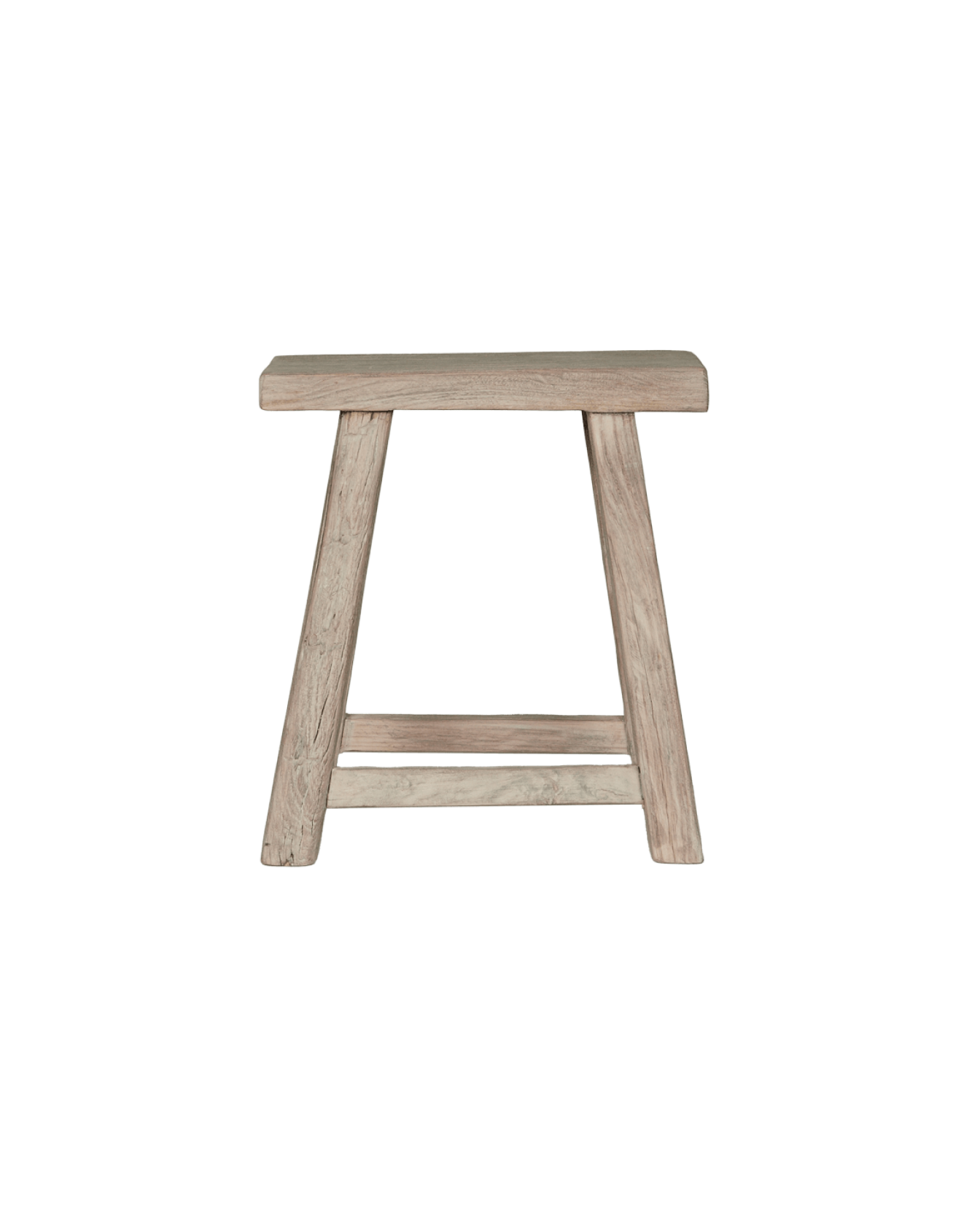 Olive Ateliers - Elm Wood Stool - White Wash