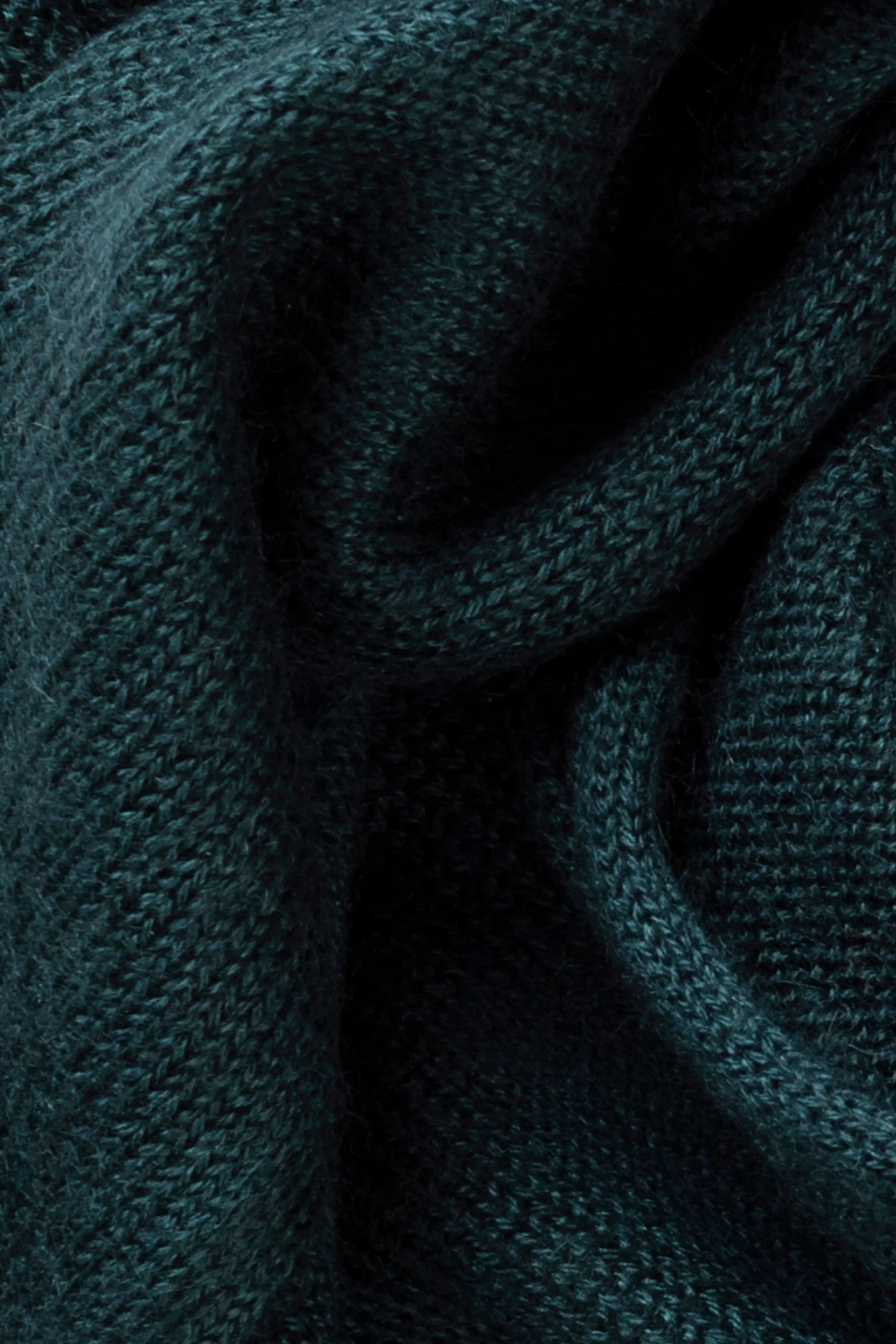 Johnstons of Elgin - Triangle Cashmere Silk Green Neck Tie