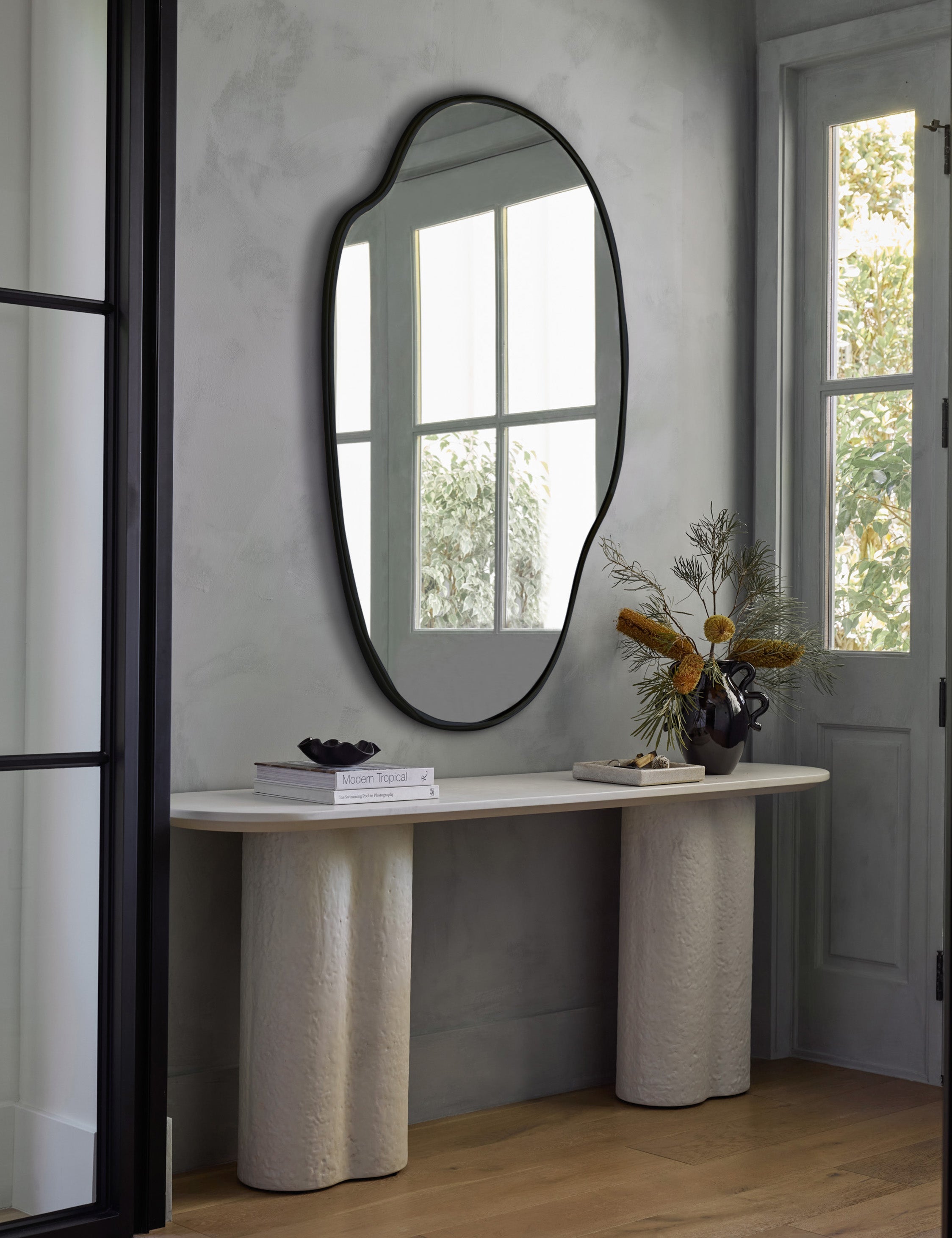 Lulu and Georgia - Open Box: Puddle Mirror, Black, Large by Sarah Sherman Samuel