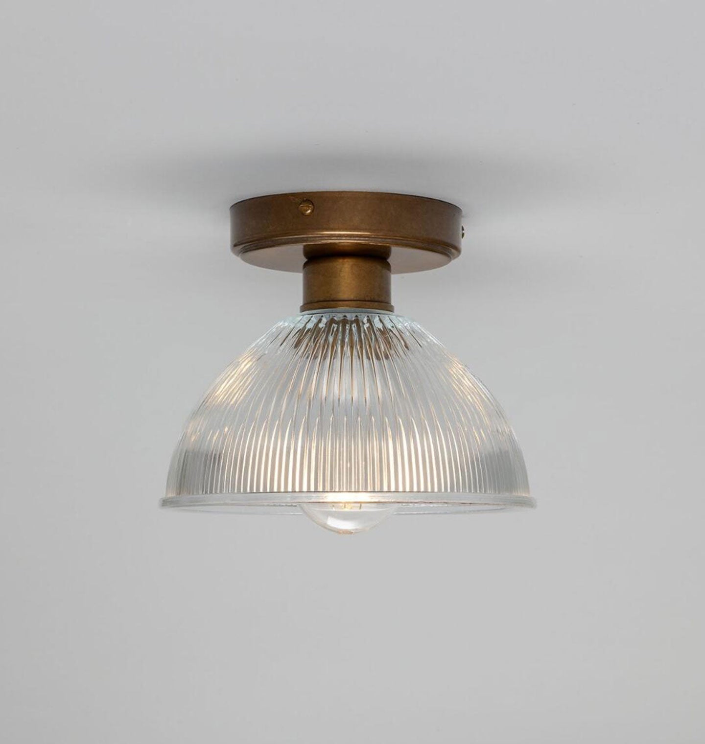 Amber Interiors - Erbil Prismatic Glass Flush Ceiling Light