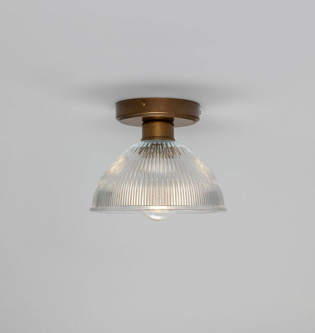 Amber Interiors - Erbil Prismatic Glass Flush Ceiling Light