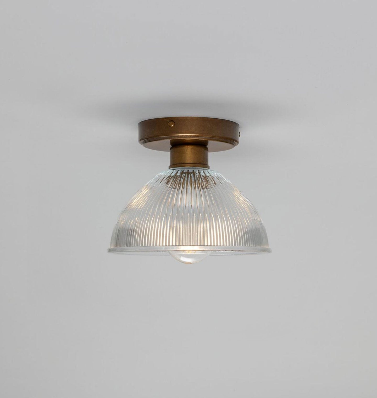 Amber Interiors - Erbil Prismatic Glass Flush Ceiling Light
