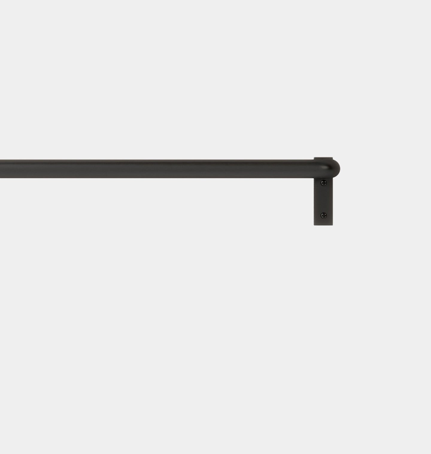 Amber Interiors - Black Curved Curtain Rod 78" - 150"