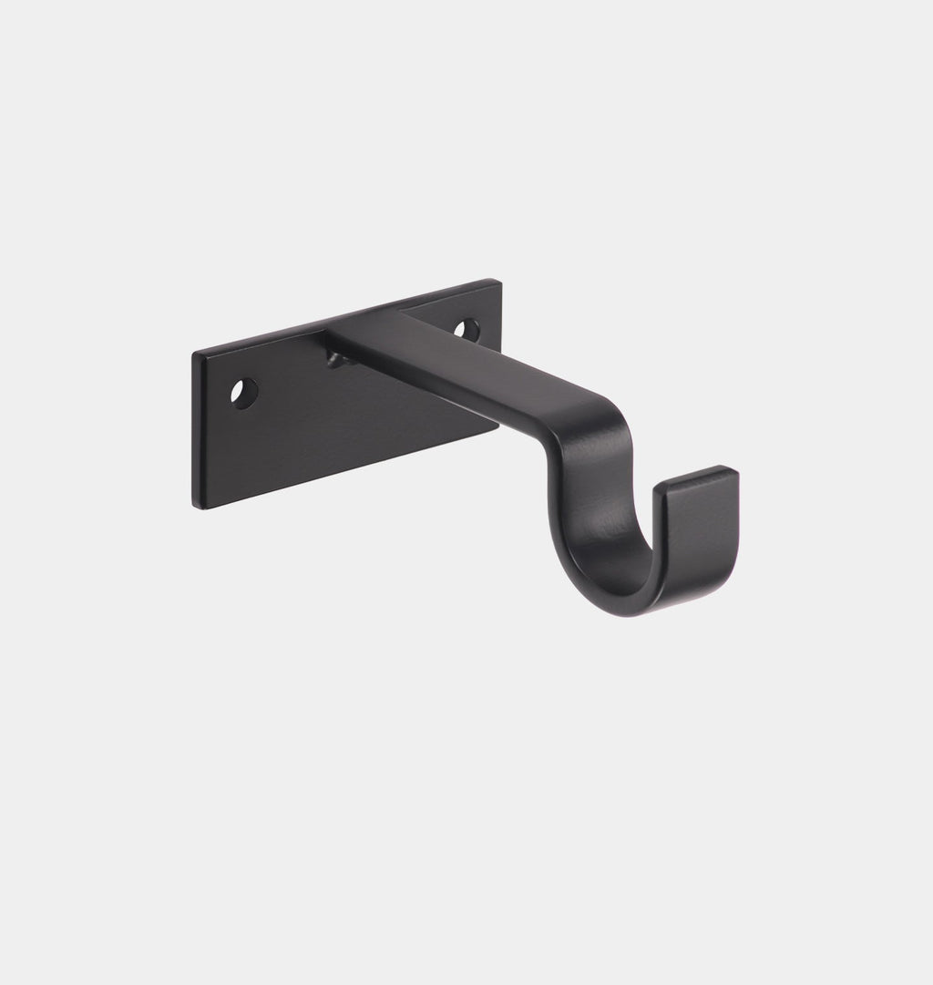 Amber Interiors - Black Curved Curtain Rod 78" - 150"