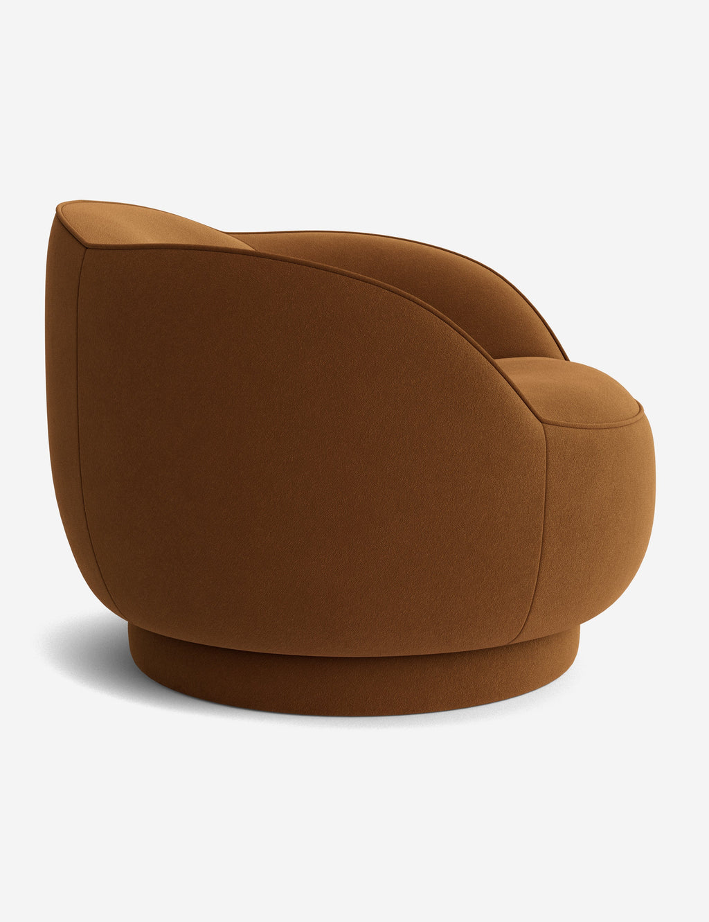 Lulu and Georgia - Open Box: Fern Swivel Chair, Cognac Como Velvet by Sarah Sherman Samuel