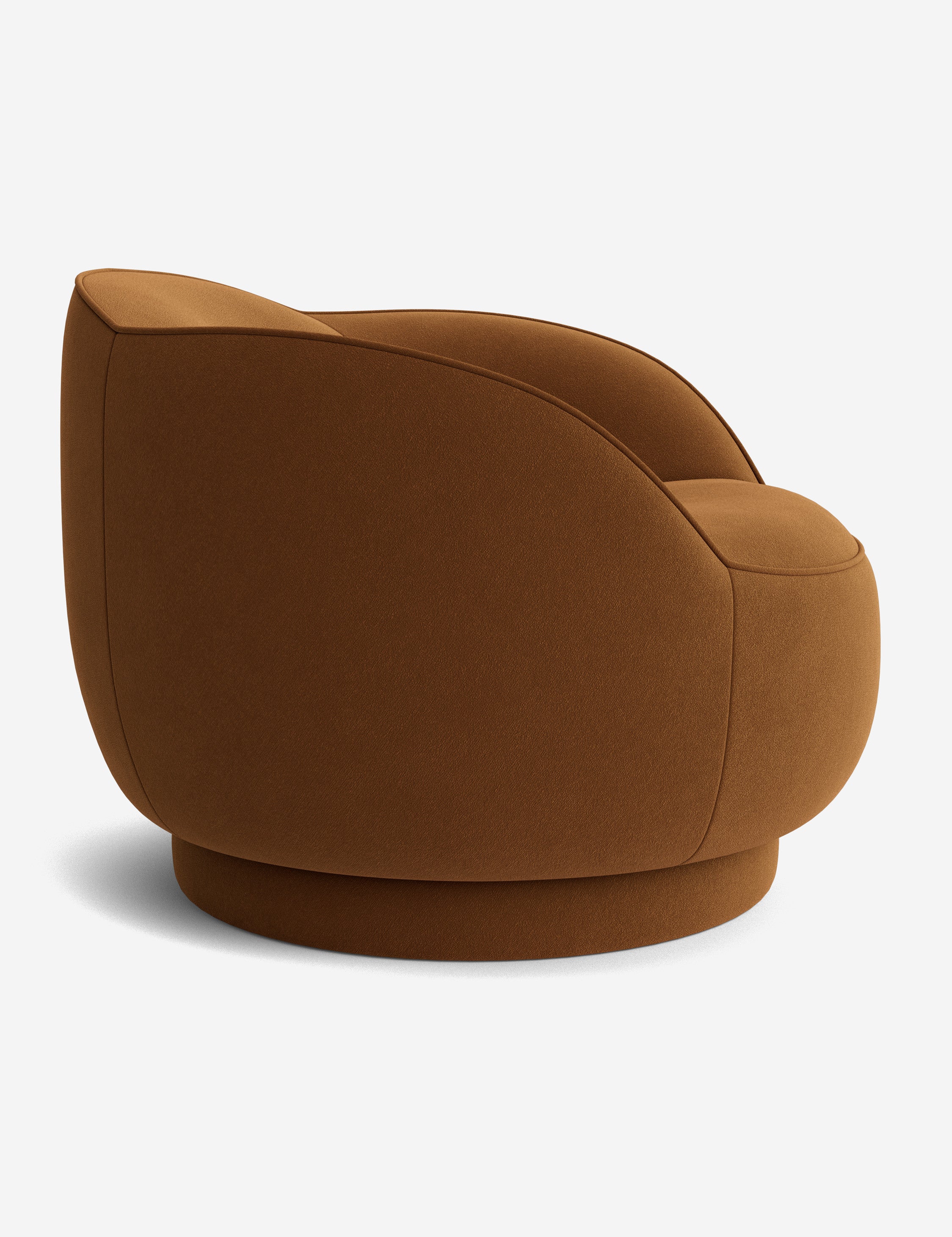 Lulu and Georgia - Open Box: Fern Swivel Chair, Cognac Como Velvet by Sarah Sherman Samuel
