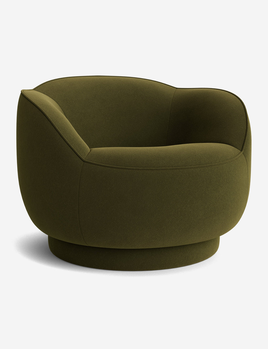 Lulu and Georgia - Open Box: Fern Swivel Chair, Loden Porto Velvet by Sarah Sherman Samuel