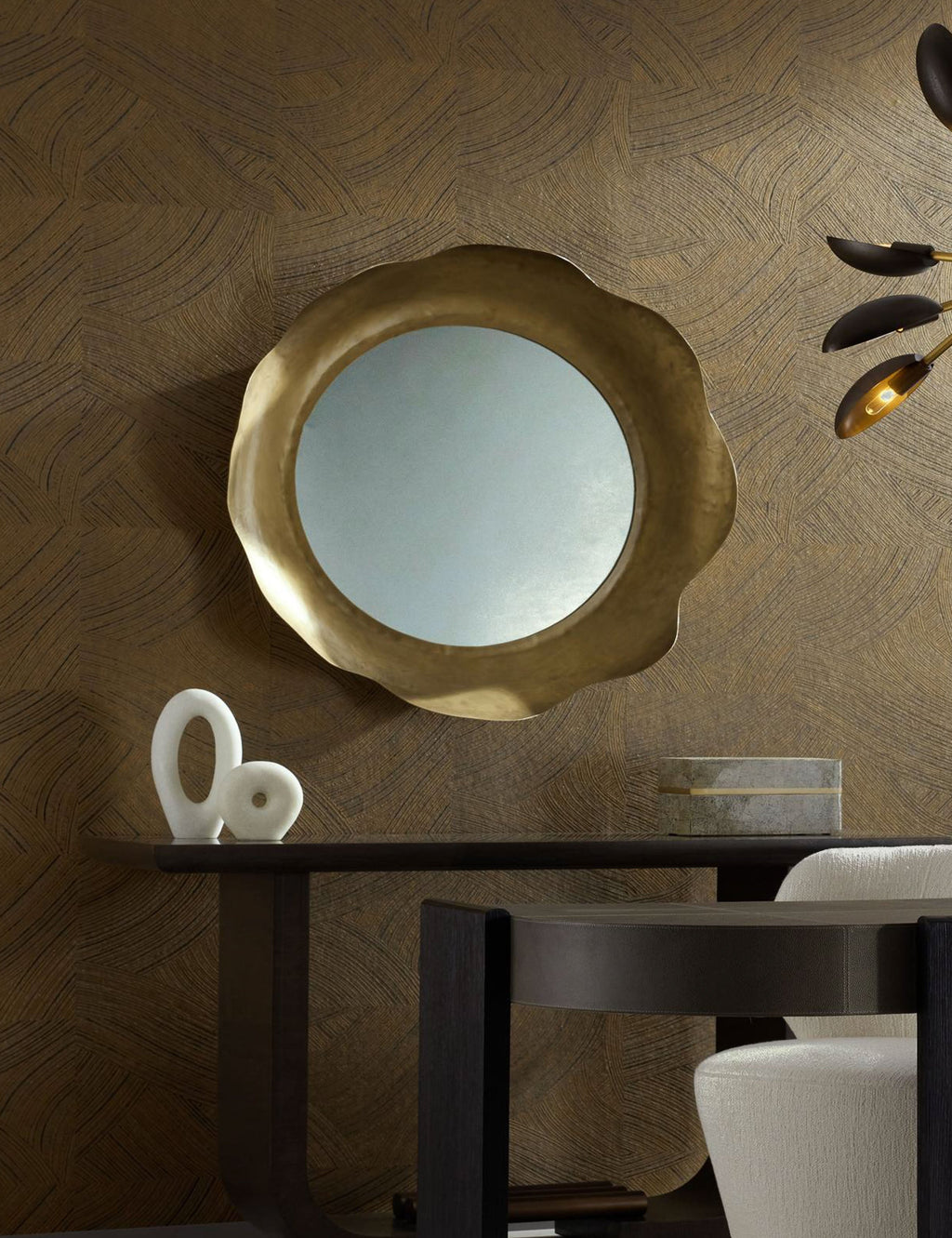 Lulu and Georgia - Zaraj Round Mirror by Arteriors