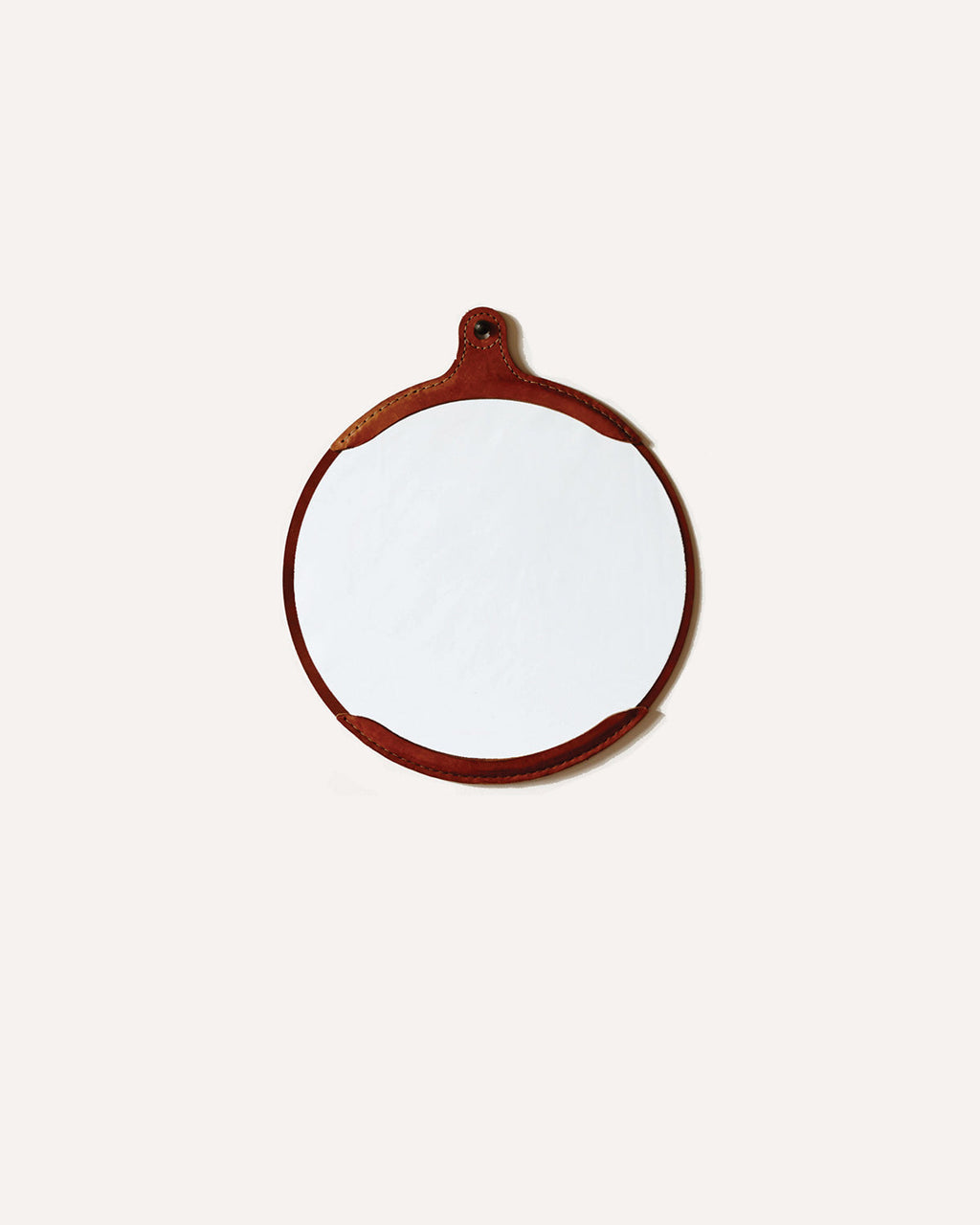 Lostine - Fairmount Leather Round Mirror