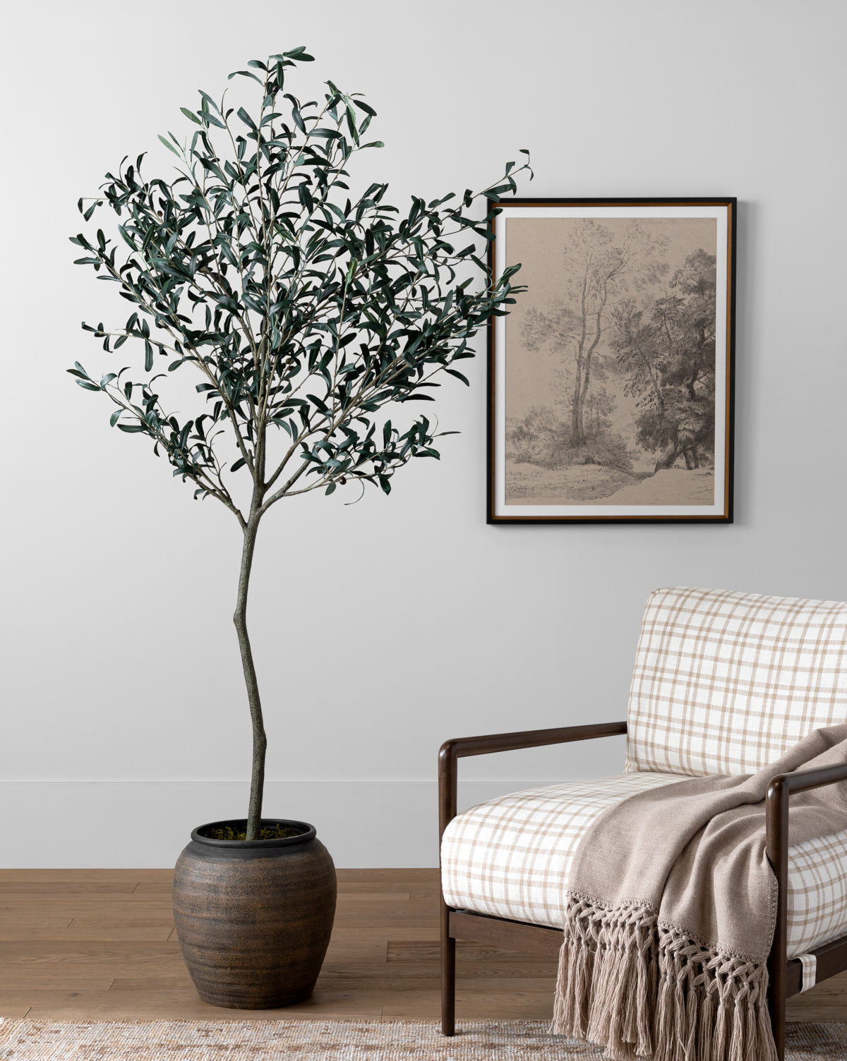 McGee & Co - Faux 72" Olive Tree with Ceramic Pot