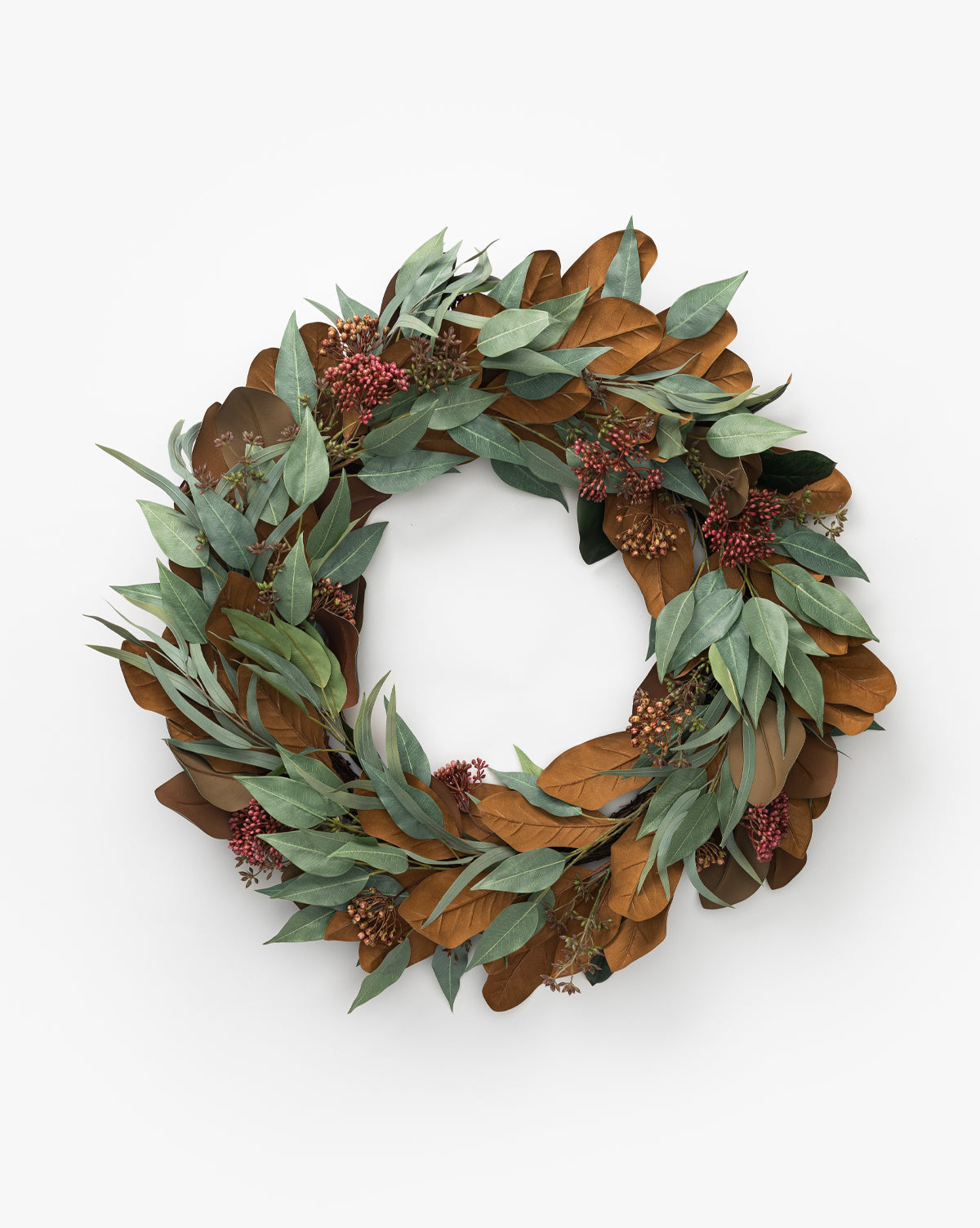 McGee & Co - 30" Faux Magnolia & Eucalyptus Wreath