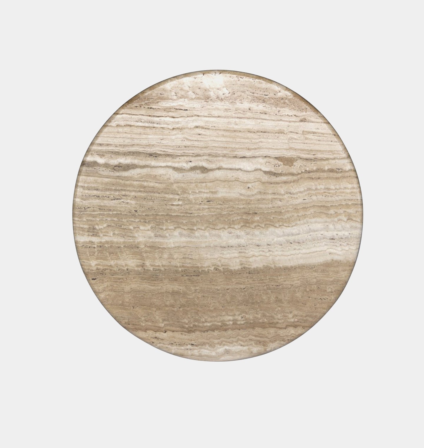 Amber Interiors - Figueroa Round Travertine Dining Table