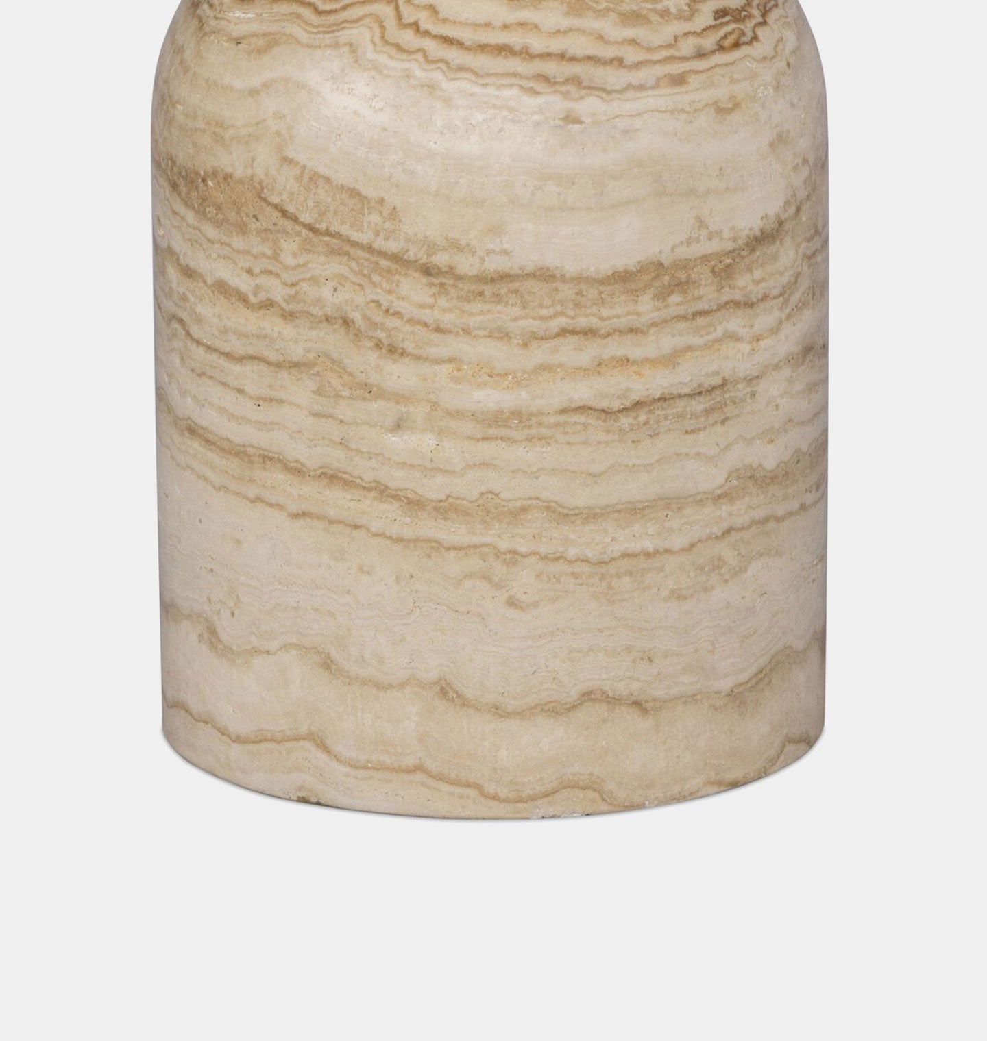 Amber Interiors - Figueroa Round Travertine Dining Table