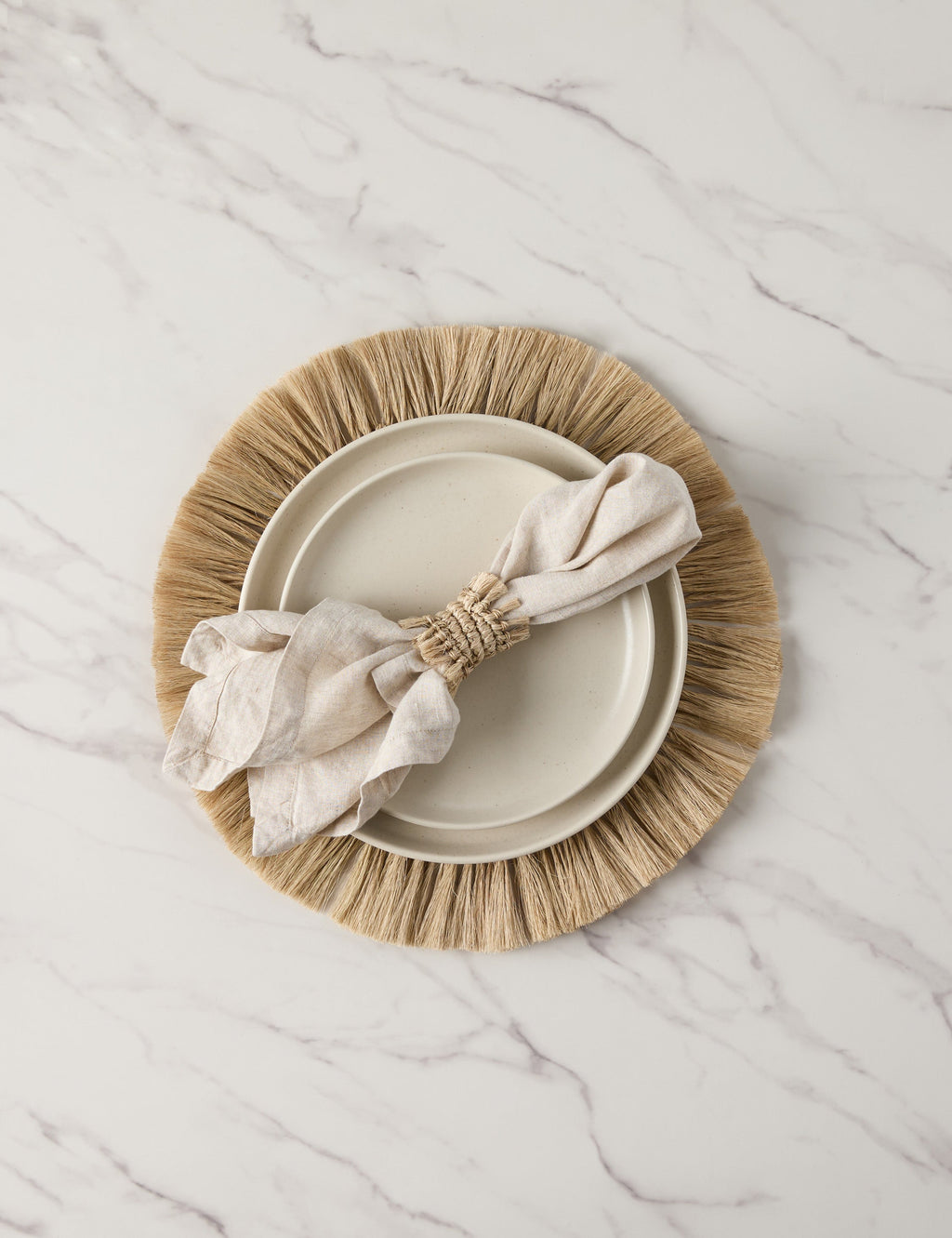 Lulu and Georgia - Fique Fringe Placemat (Set of 4) by Tallo de Olivo