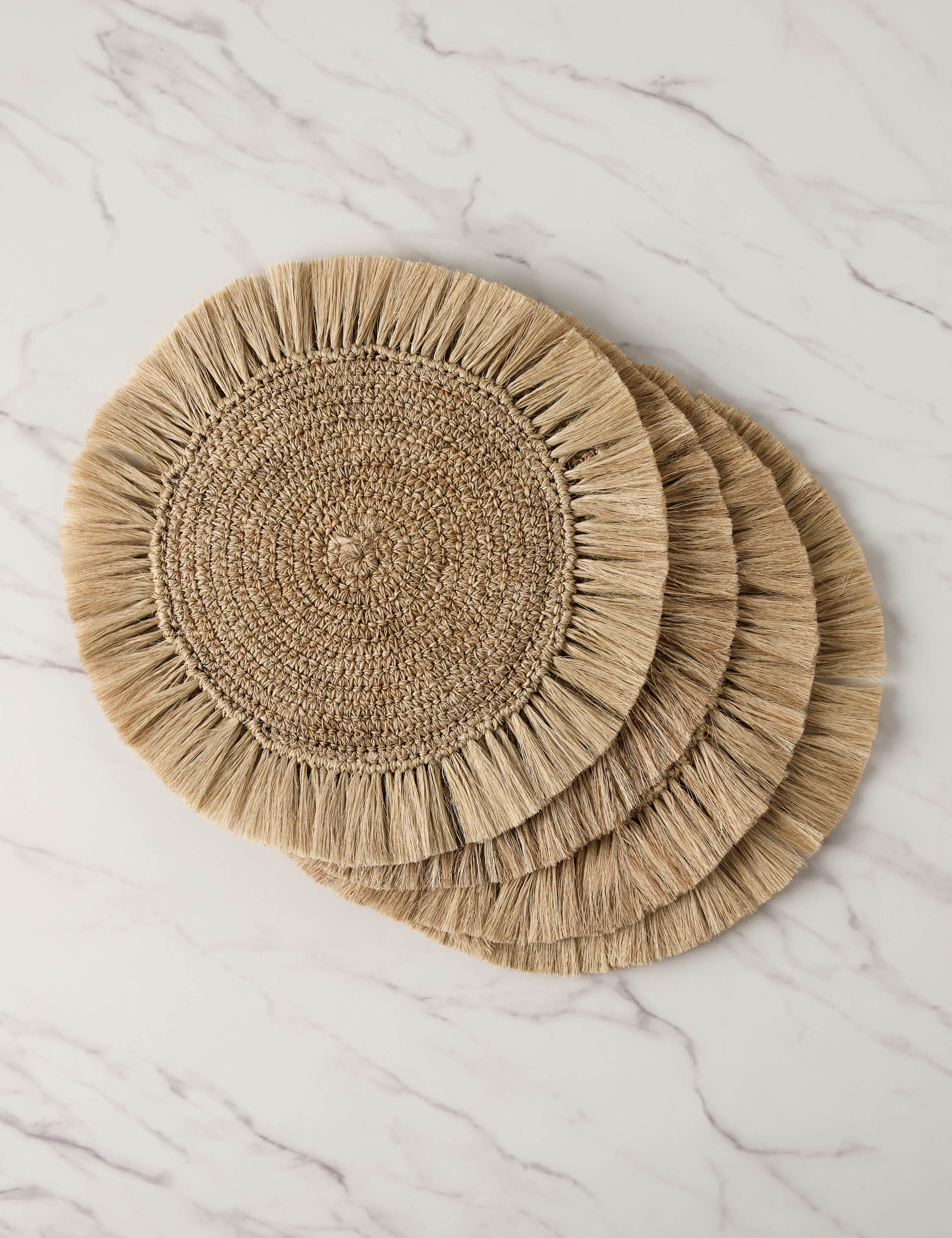Lulu and Georgia - Fique Fringe Placemat (Set of 4) by Tallo de Olivo