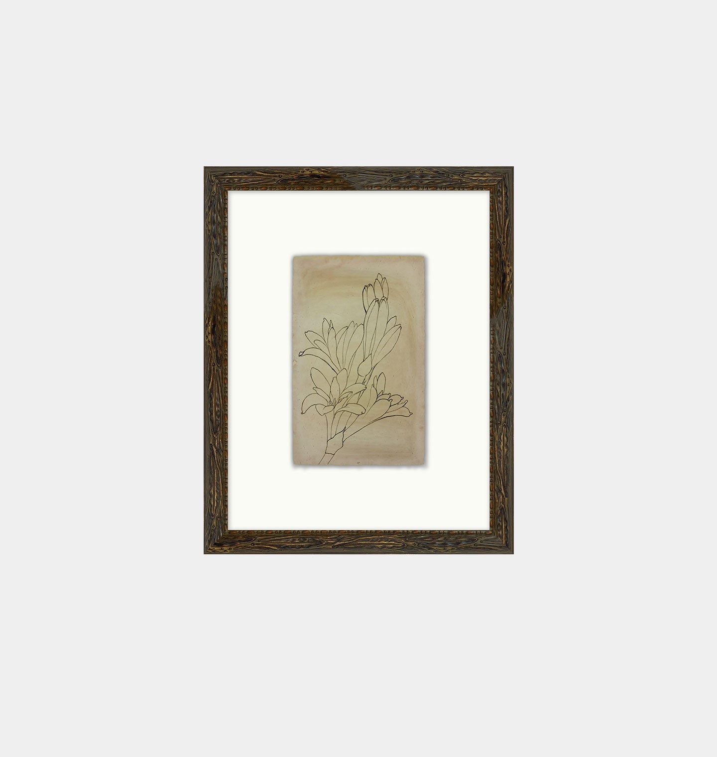 Amber Interiors - Flower Drawn 2 Framed Print
