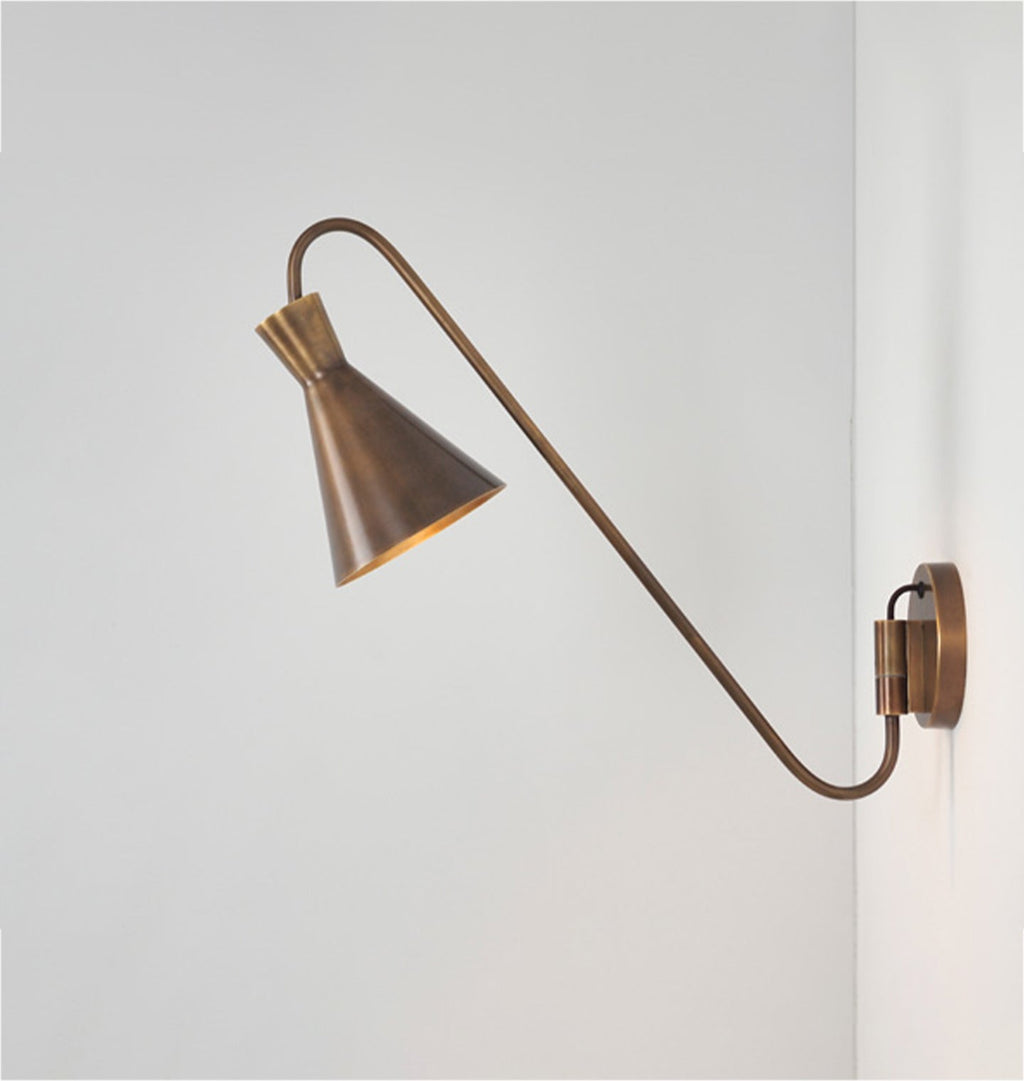 Amber Interiors - Forli Pivoting Brass Sconce