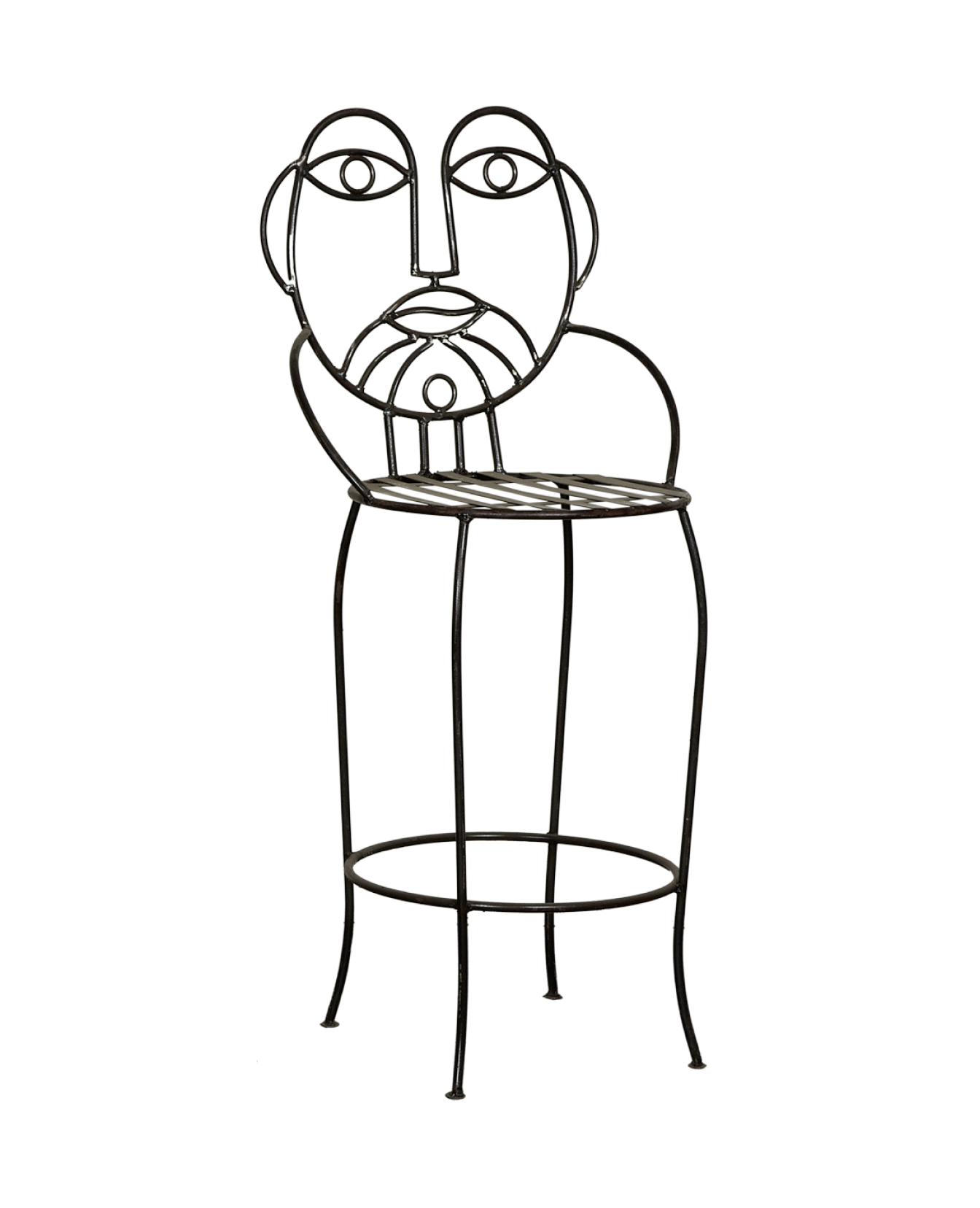 Olive Ateliers - Metal Face Bar Stool - His