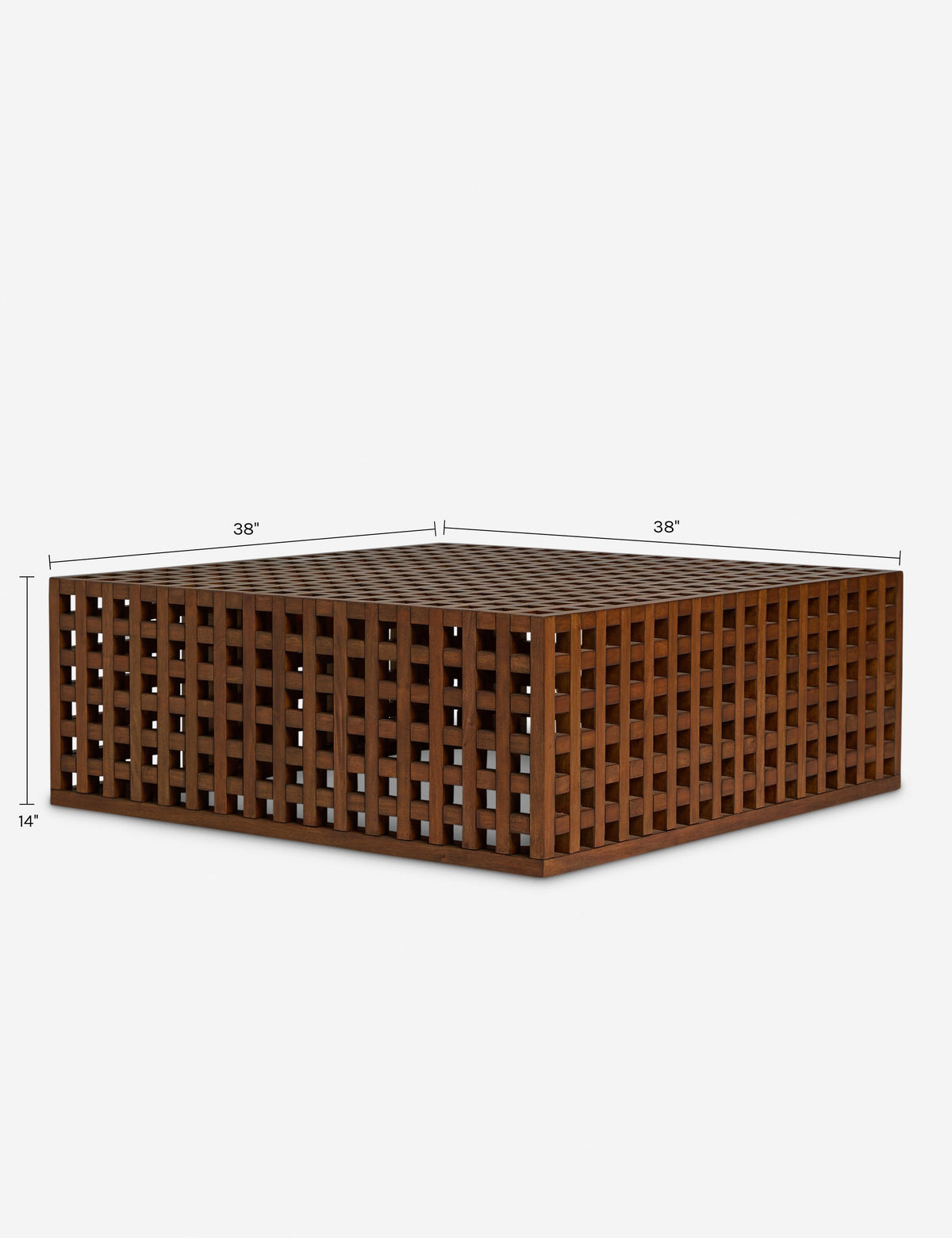 Lulu and Georgia - Open Box: Hila Square Coffee Table, Pecan by Sarah Sherman Samuel