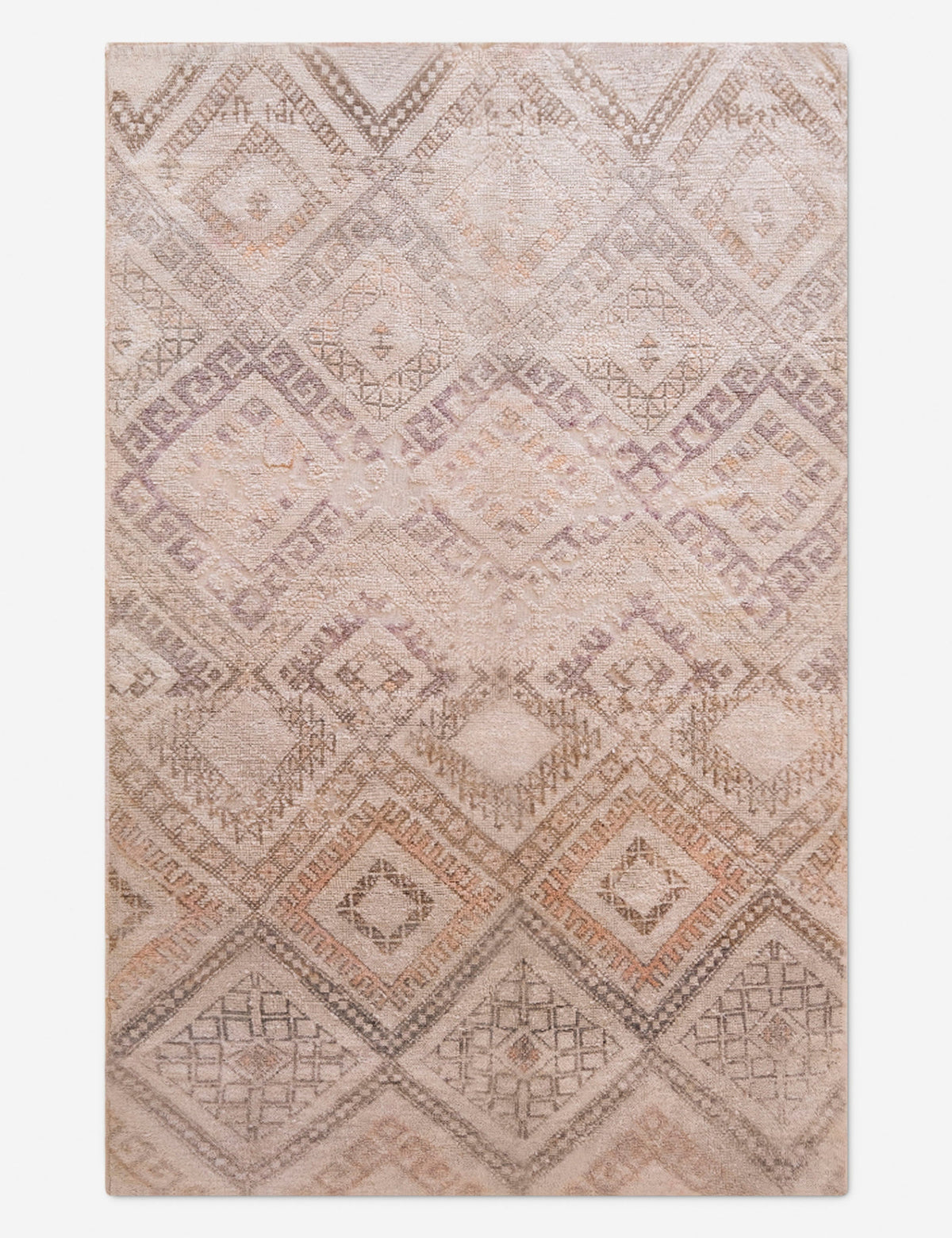 Lulu and Georgia - Vintage Moroccan Hand - Knotted Wool Rug No. 61, 6'7" x 10'4"