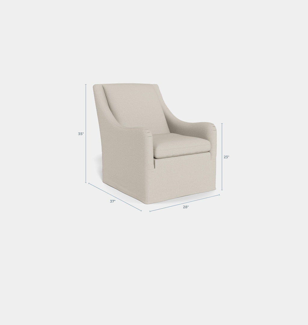 Amber Interiors - Georgie Slipcovered Armchair
