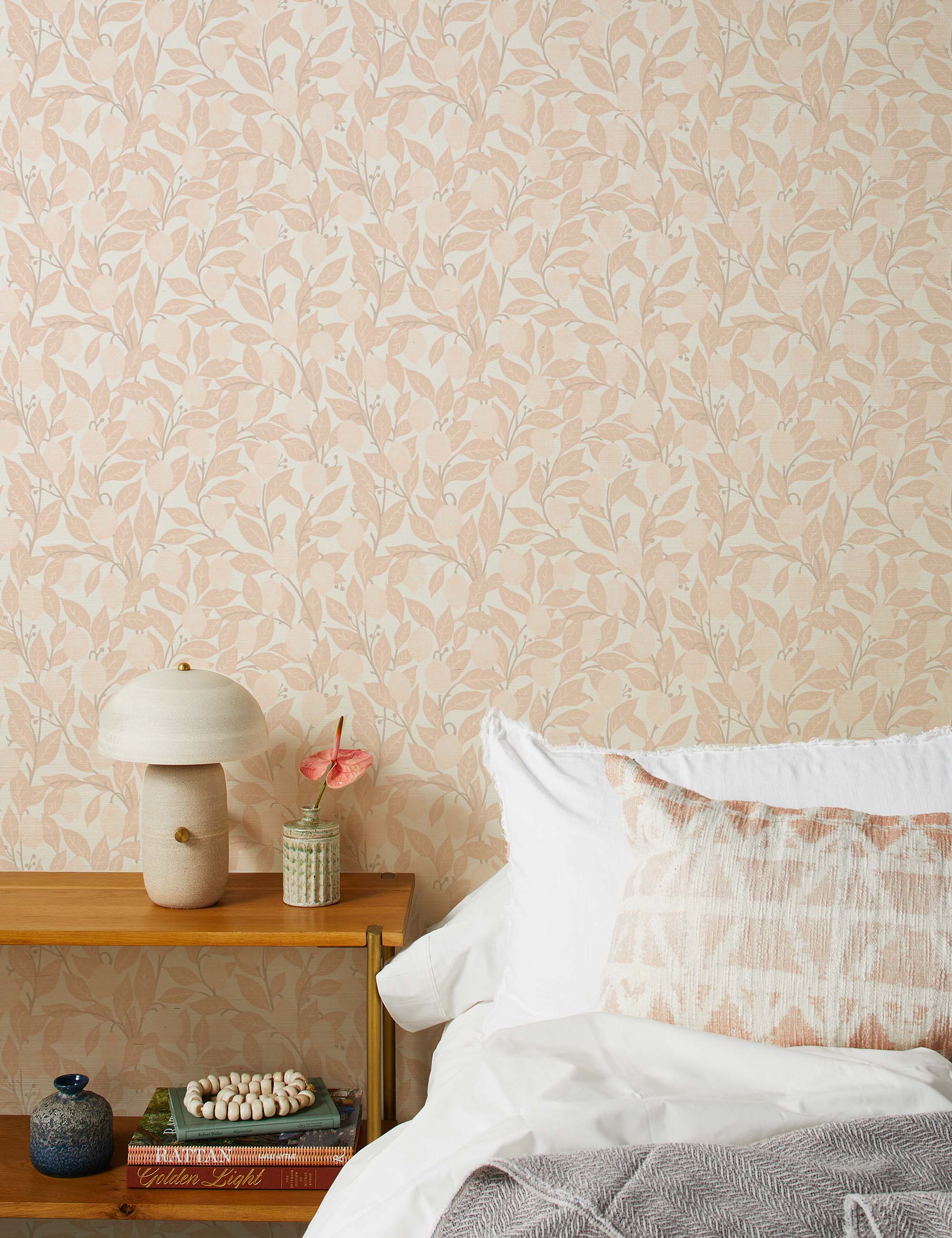 Lulu and Georgia - Lemons Grasscloth Wallpaper by Nathan Turner