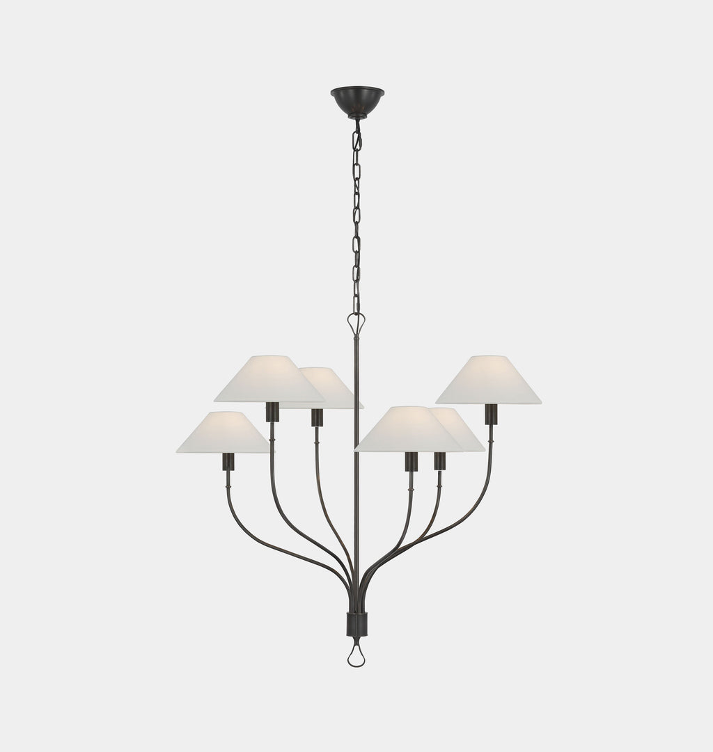 Amber Interiors - Griffin Large Staggered Tail Chandelier