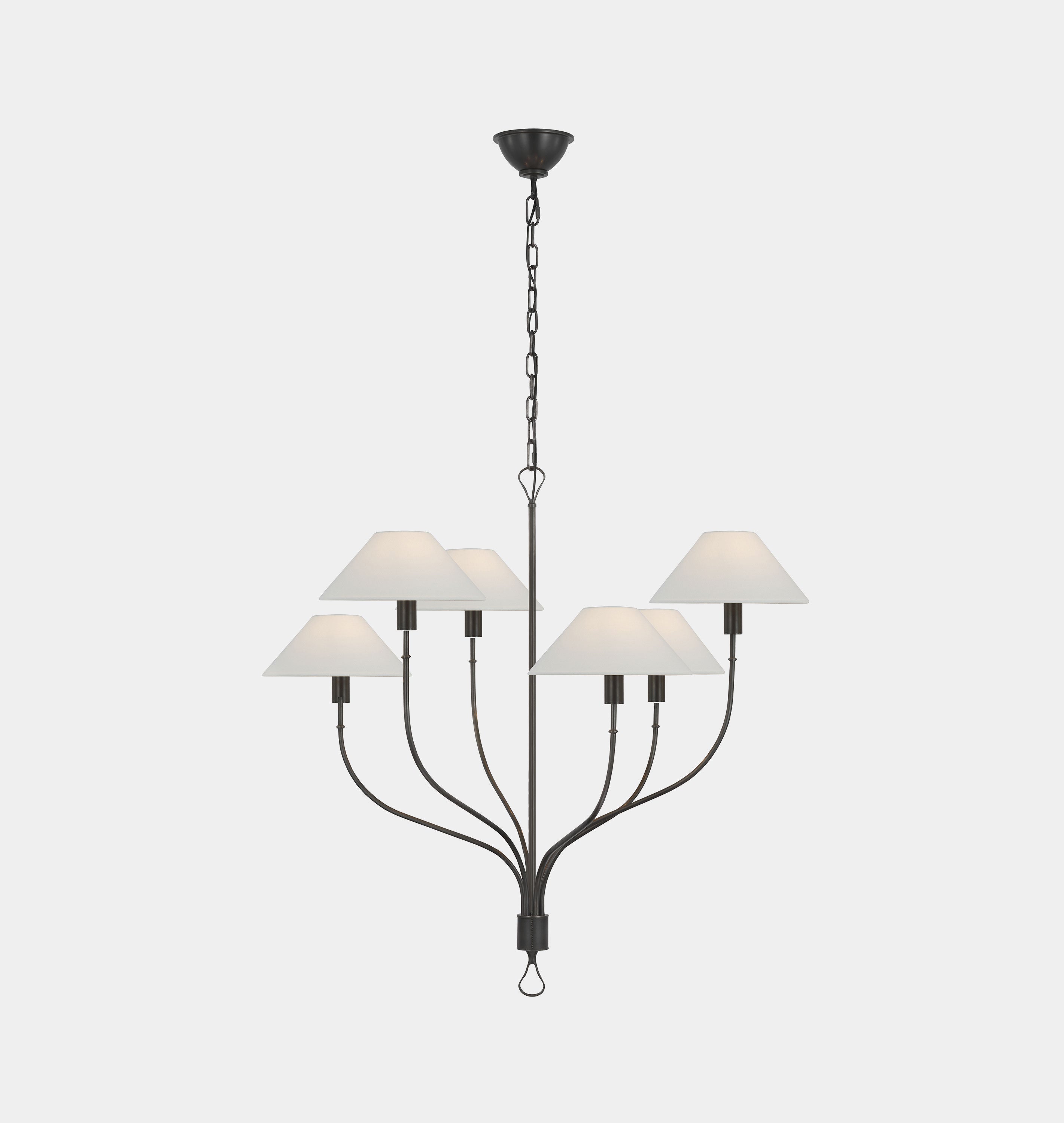 Amber Interiors - Griffin Large Staggered Tail Chandelier