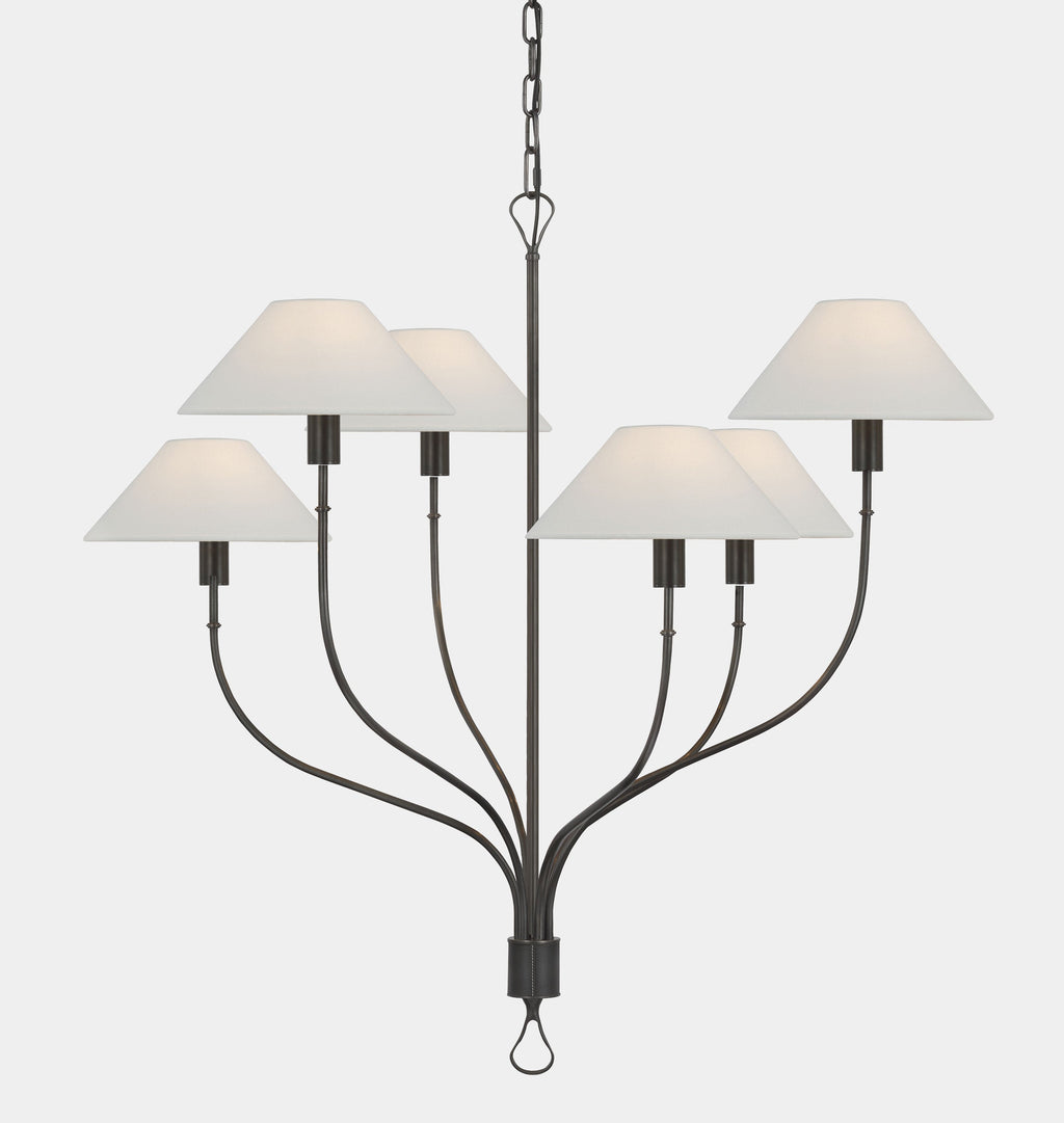 Amber Interiors - Griffin Large Staggered Tail Chandelier