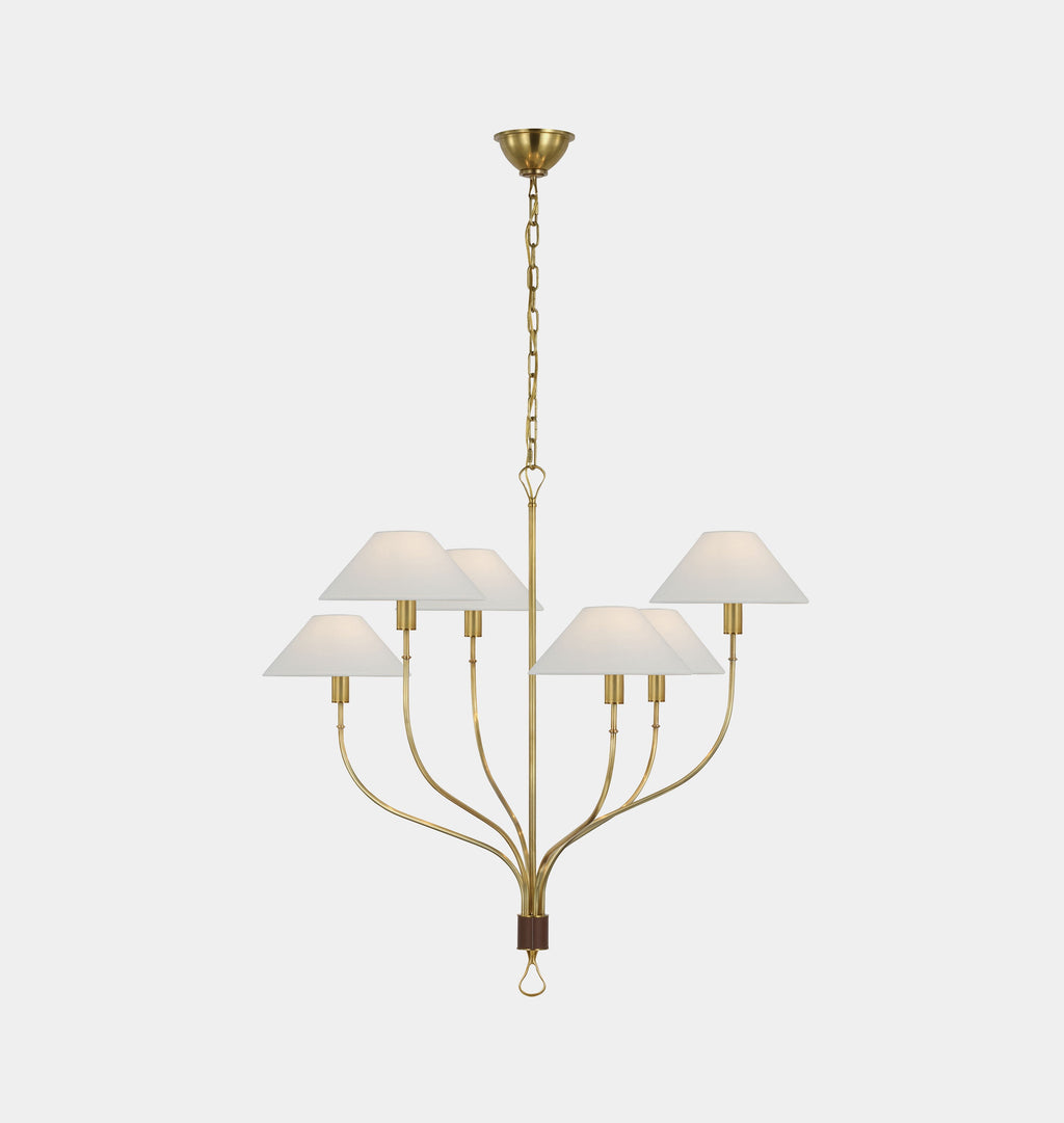 Amber Interiors - Griffin Large Staggered Tail Chandelier