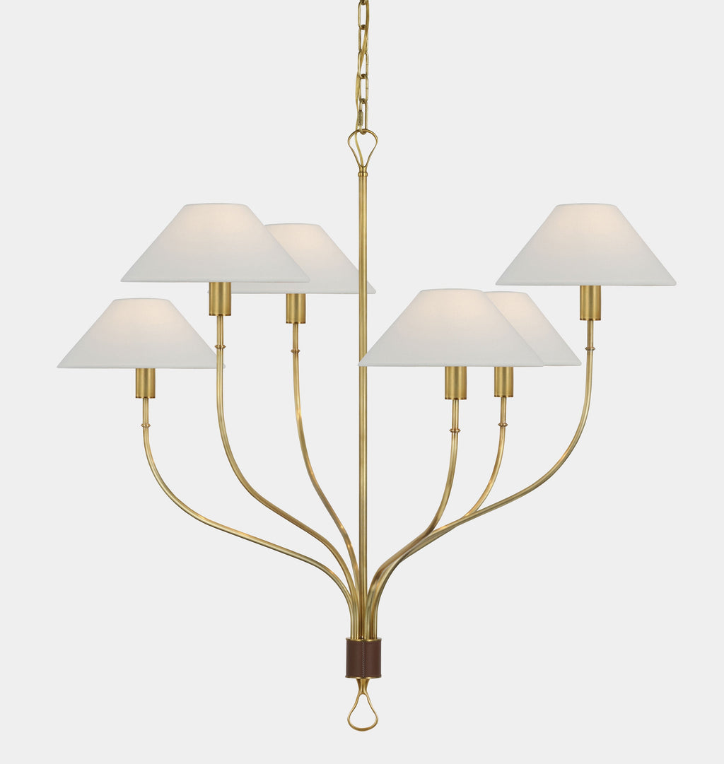 Amber Interiors - Griffin Large Staggered Tail Chandelier