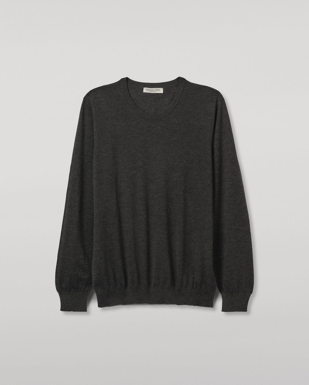 Johnstons of Elgin - Fin Dark Grey Superfine Cashmere Jumper