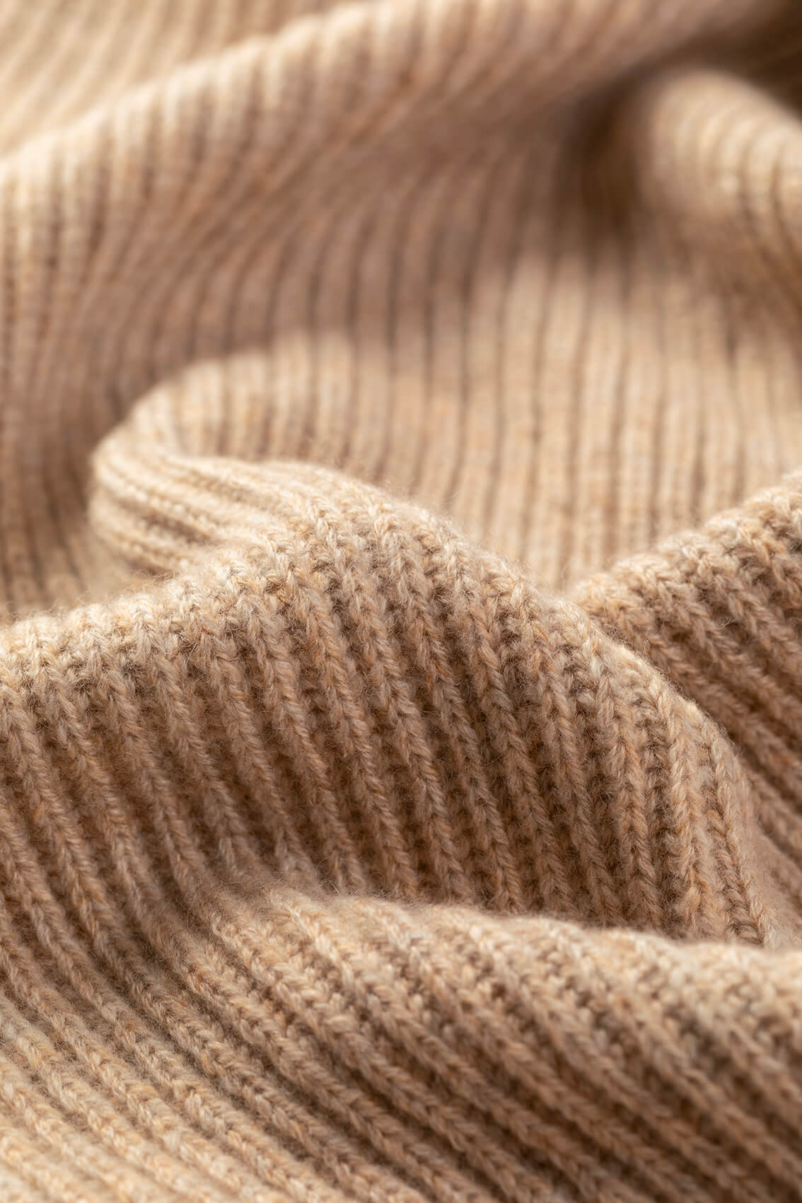 Johnstons of Elgin - Natural Cashmere Ribbed Scarf