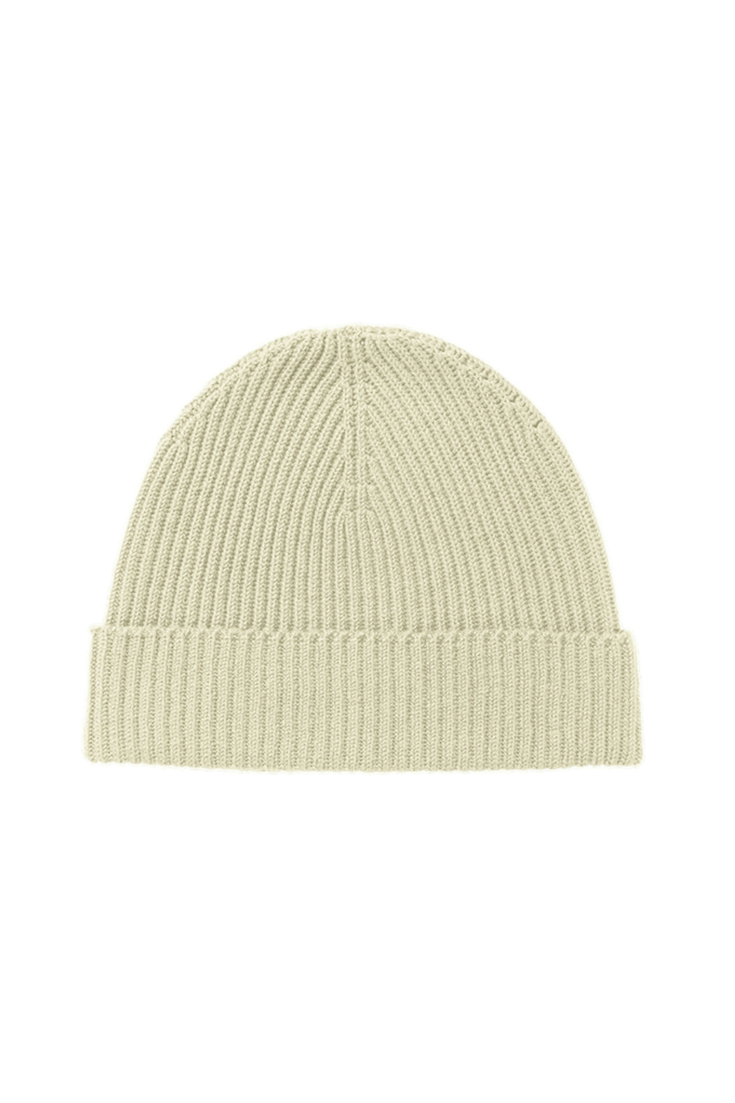 Johnstons of Elgin - Green Ribbed Cashmere Beanie