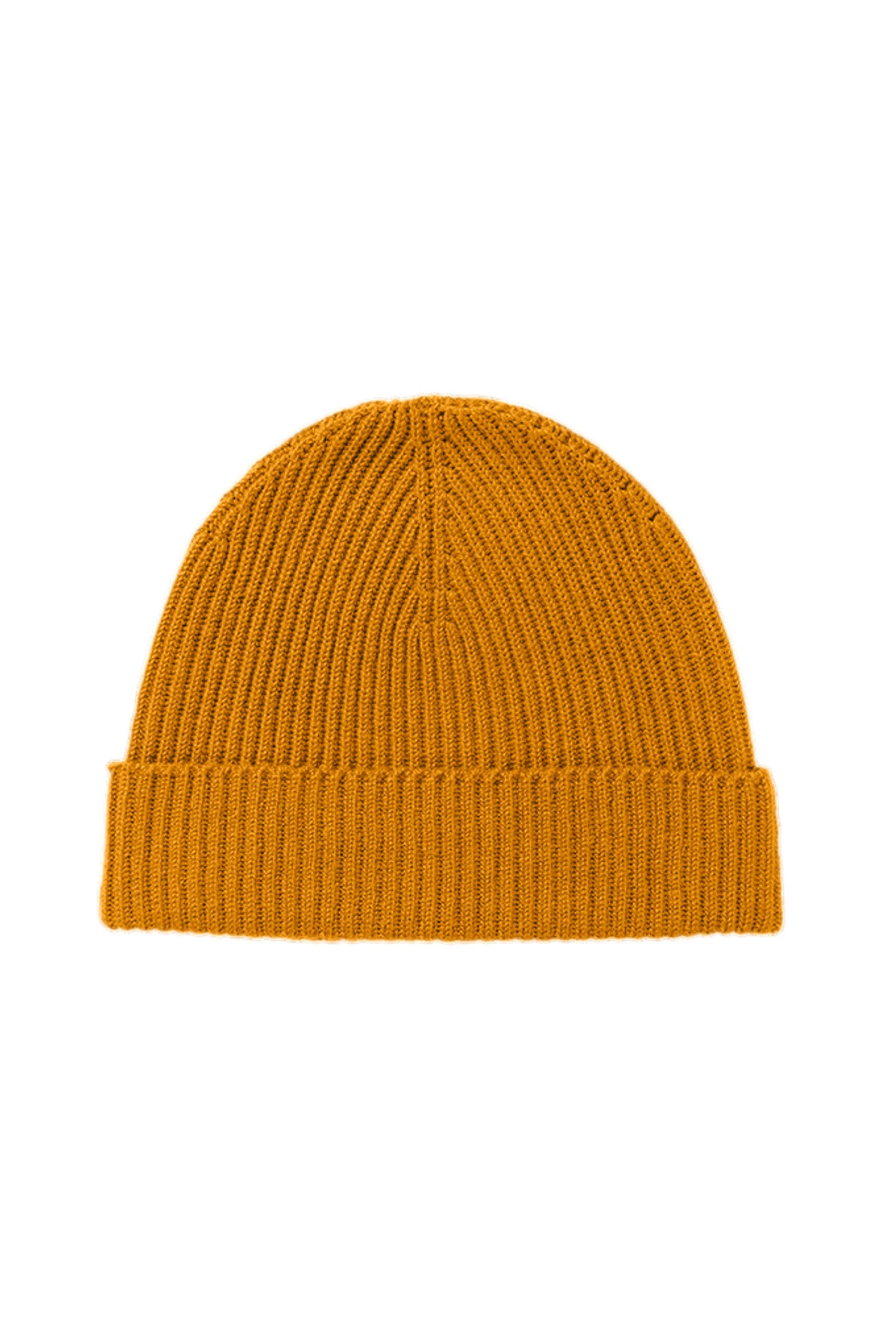 Johnstons of Elgin - Ribbed Yellow Cashmere Beanie