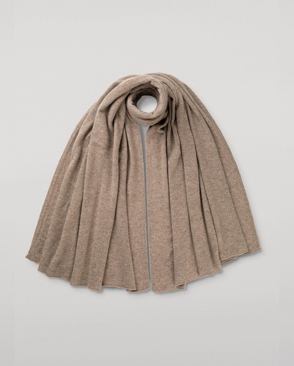 Johnstons of Elgin - Raeburn Light Brown Cashmere Travel Stole