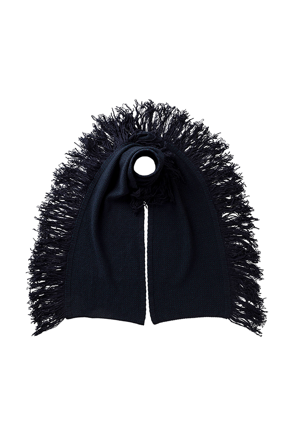 Johnstons of Elgin - Fringed Cashmere Dark Navy Scarf