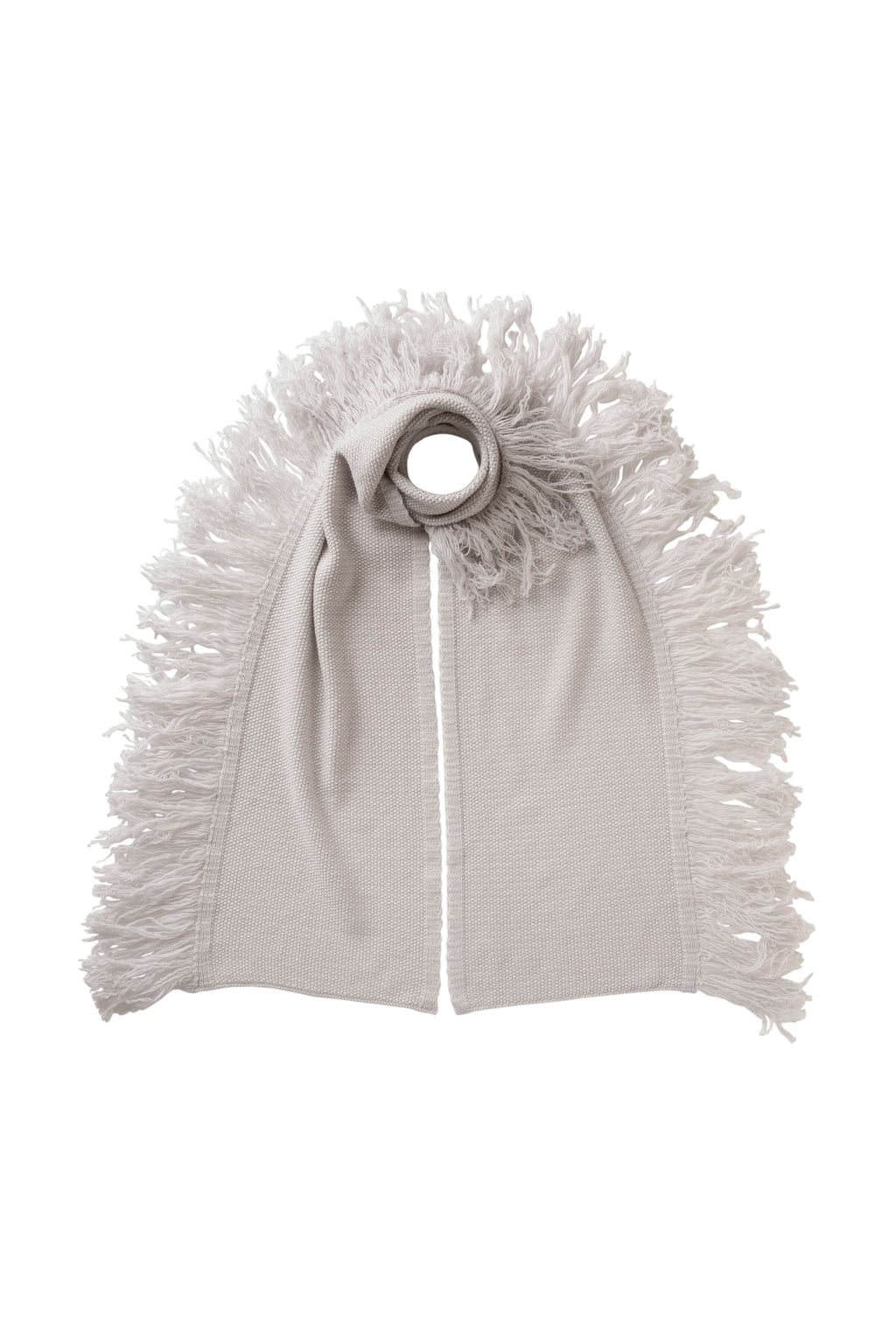 Johnstons of Elgin - Fringed Cashmere White Scarf