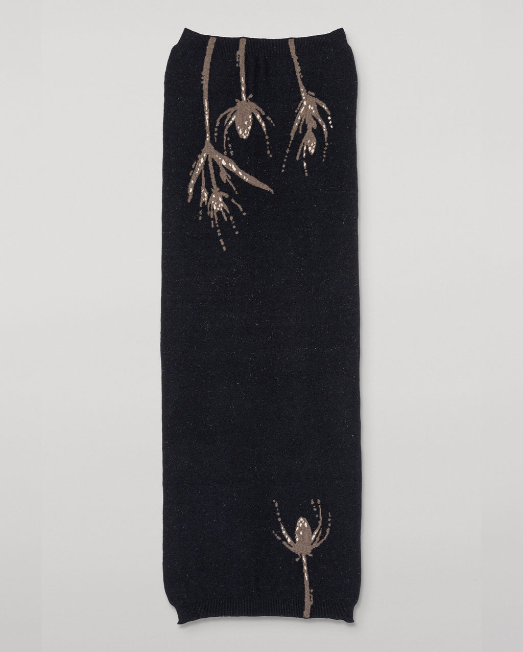 Johnstons of Elgin - Wild Thistle Intarsia Blue Cashmere Wrap