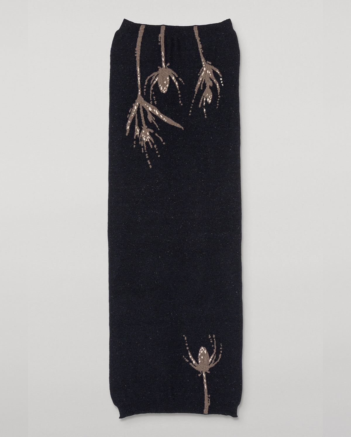 Johnstons of Elgin - Wild Thistle Intarsia Blue Cashmere Wrap
