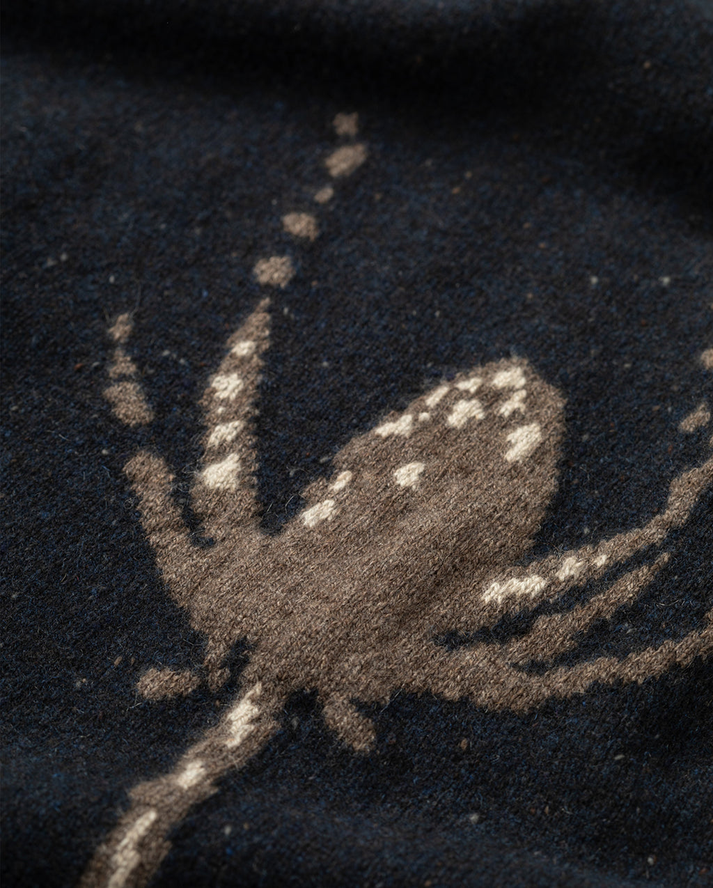 Johnstons of Elgin - Wild Thistle Intarsia Blue Cashmere Wrap