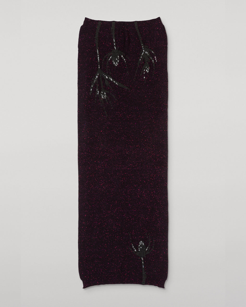 Johnstons of Elgin - Wild Thistle Intarsia Purple Cashmere Wrap